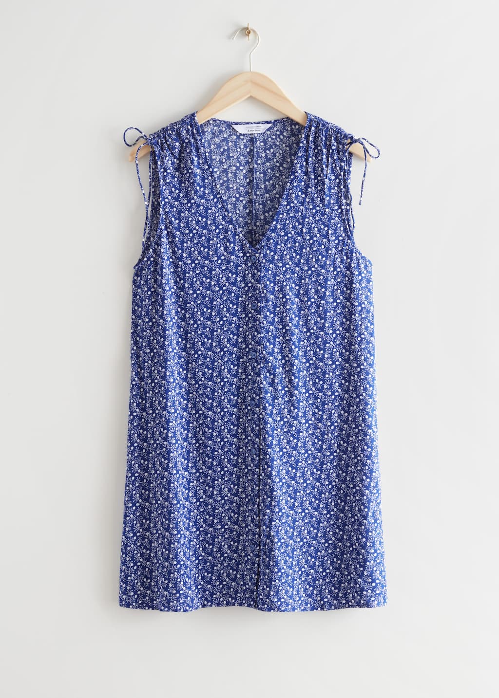 Sleeveless Printed Mini Dress - Blue Print - Still Life