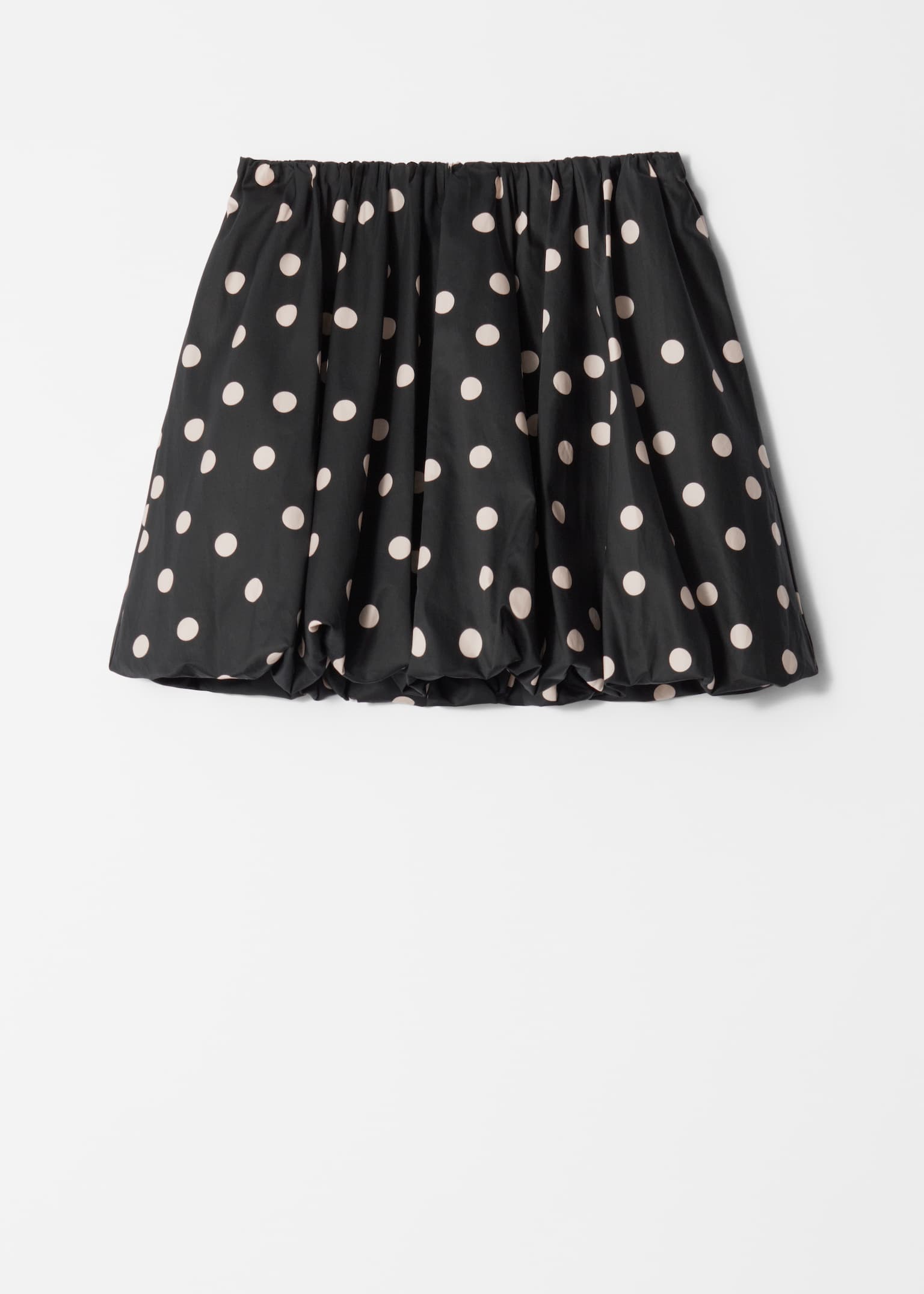 Minifalda burbuja - De lunares negros/Negro/Estampado rosa