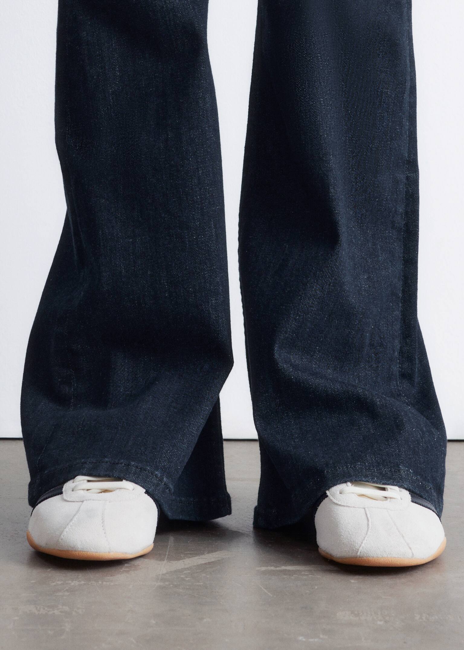 Jean bootcut slim taille basse - Bleu foncé/Bleu moyen - 3