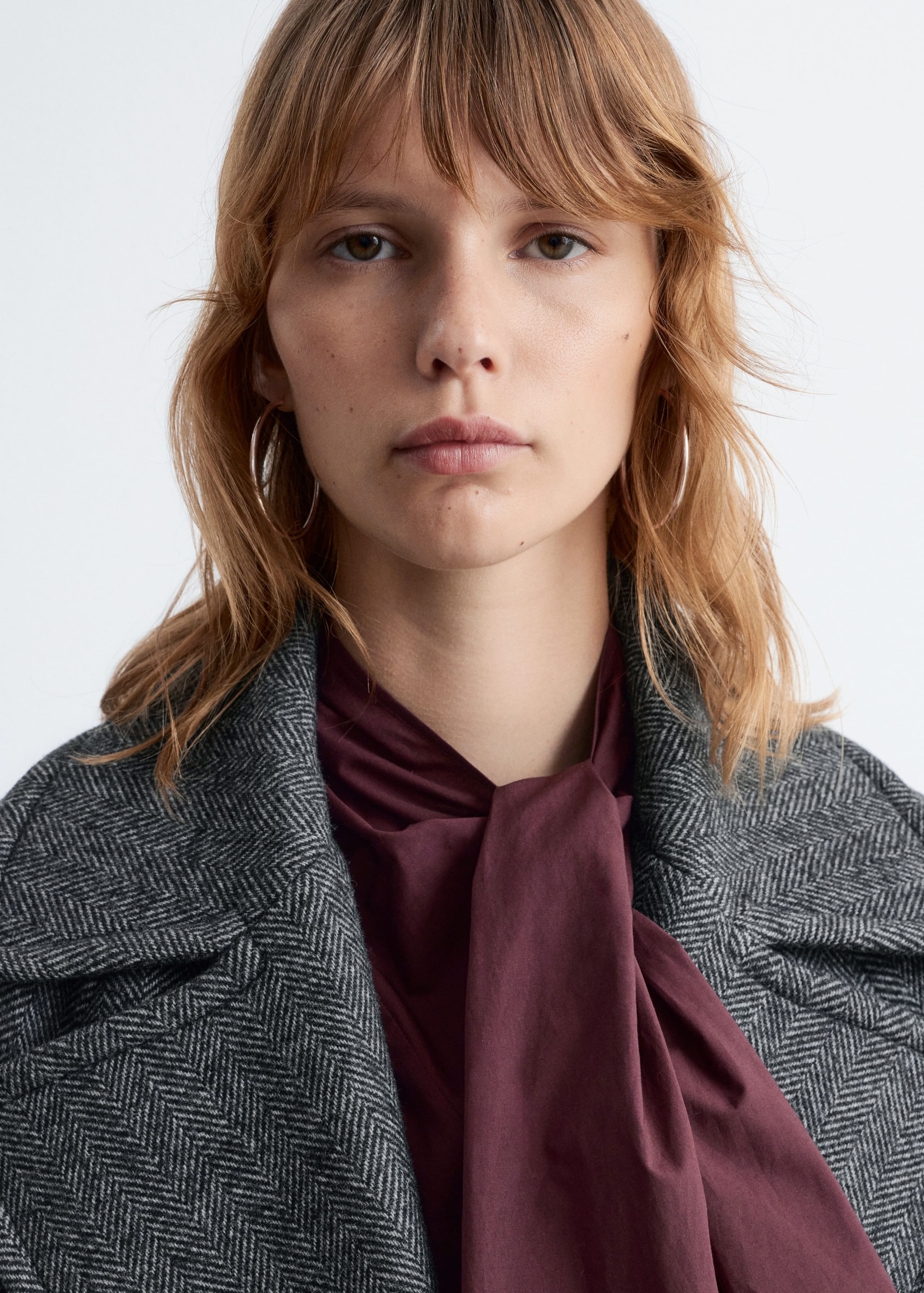 Image of Short Double-Breasted Wool Coat