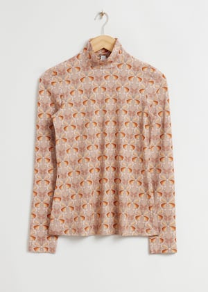 Beige Butterfly Print