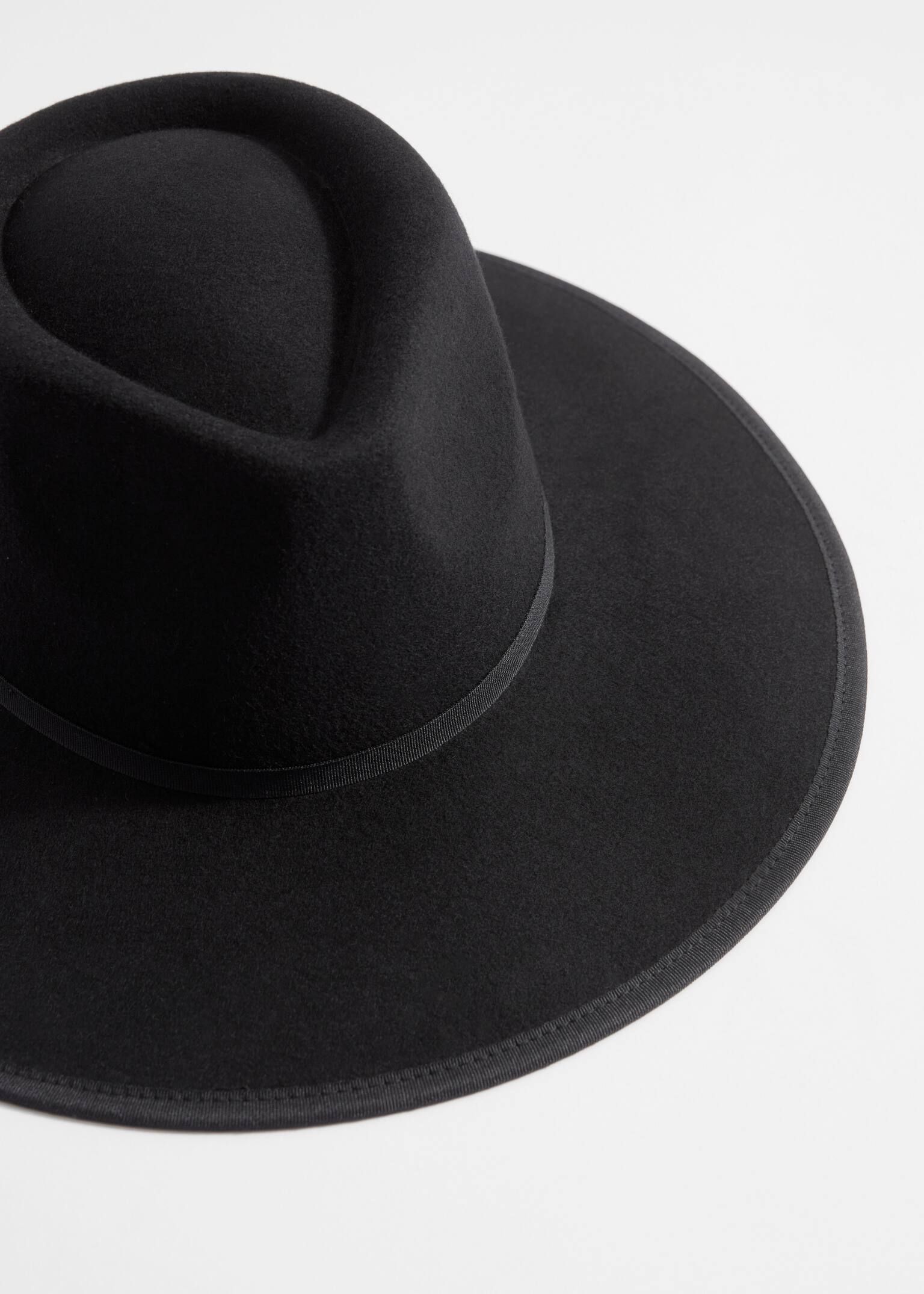 Fedora Felt Hat - Black/Mole - 2