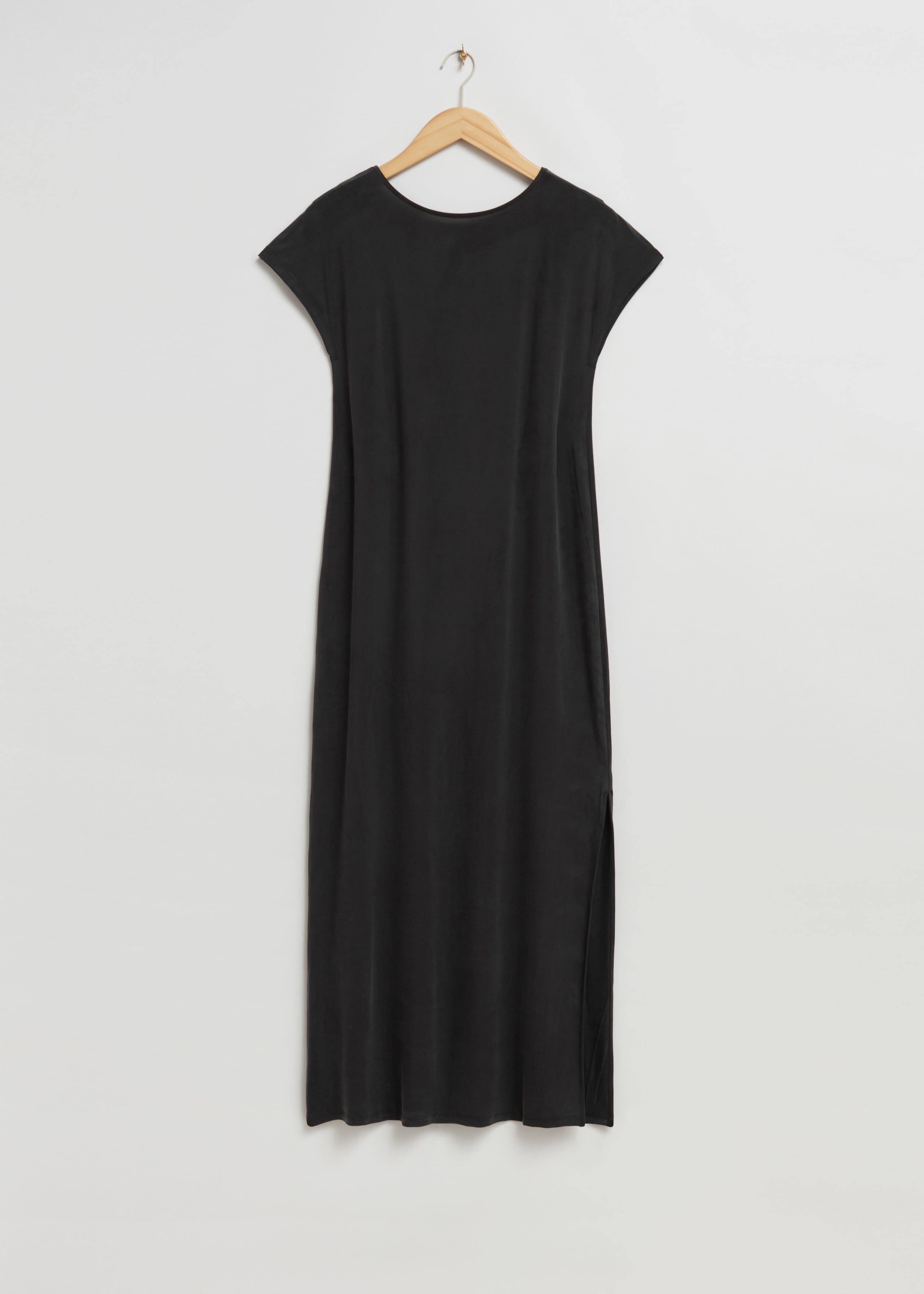 Vestido holgado de punto de cupro - Marrón oscuro - Bodegón