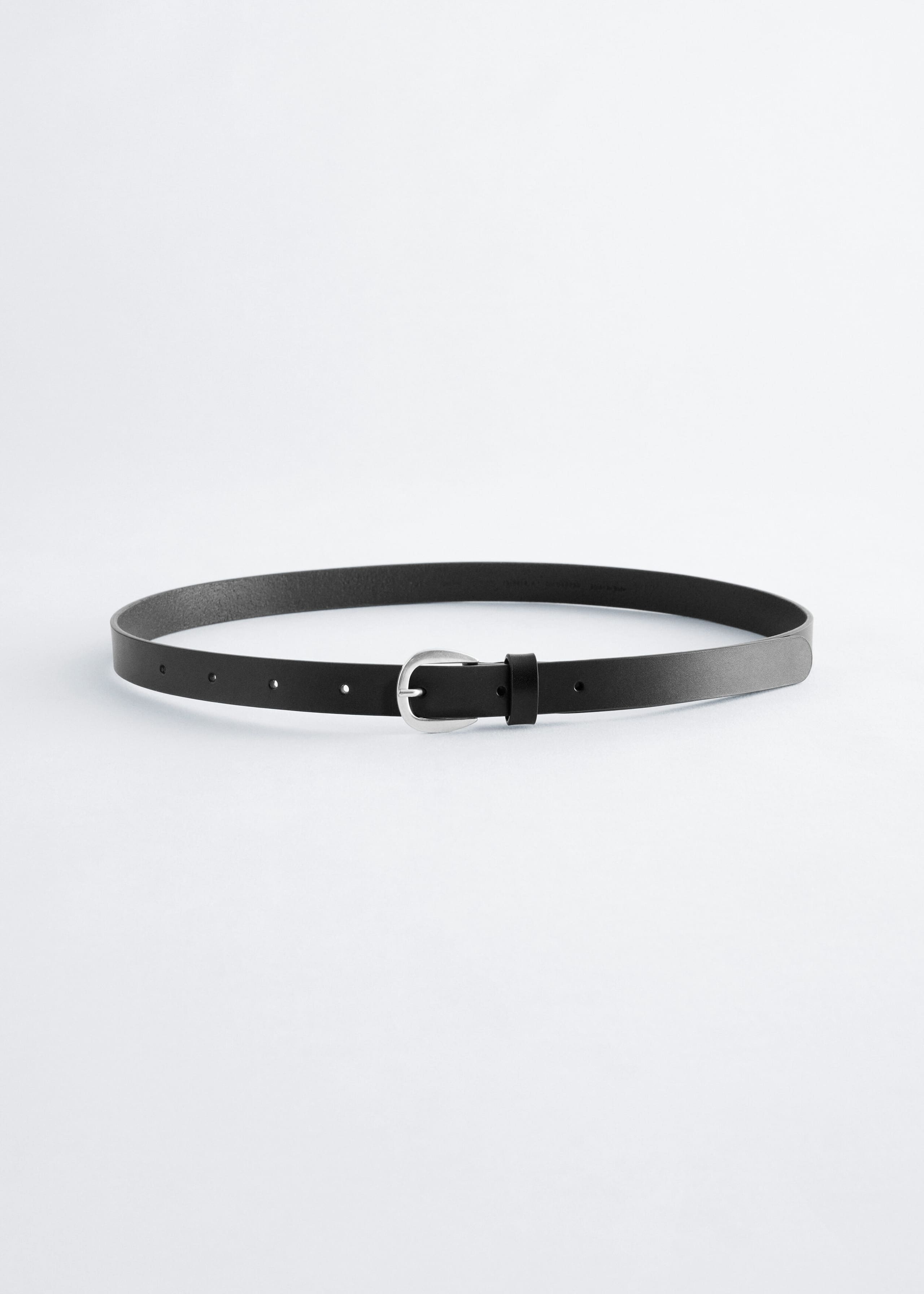 Thin Leather Belt - Black - Still Life