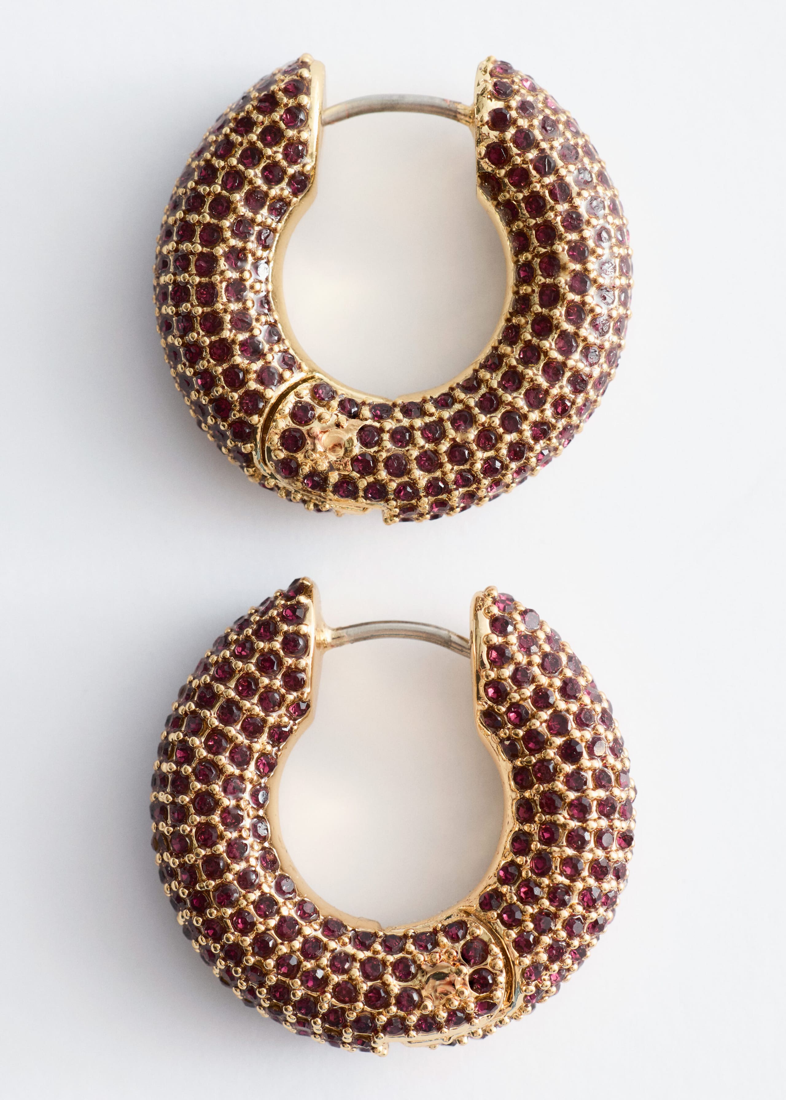 Image of Orecchini a cerchio con cristalli