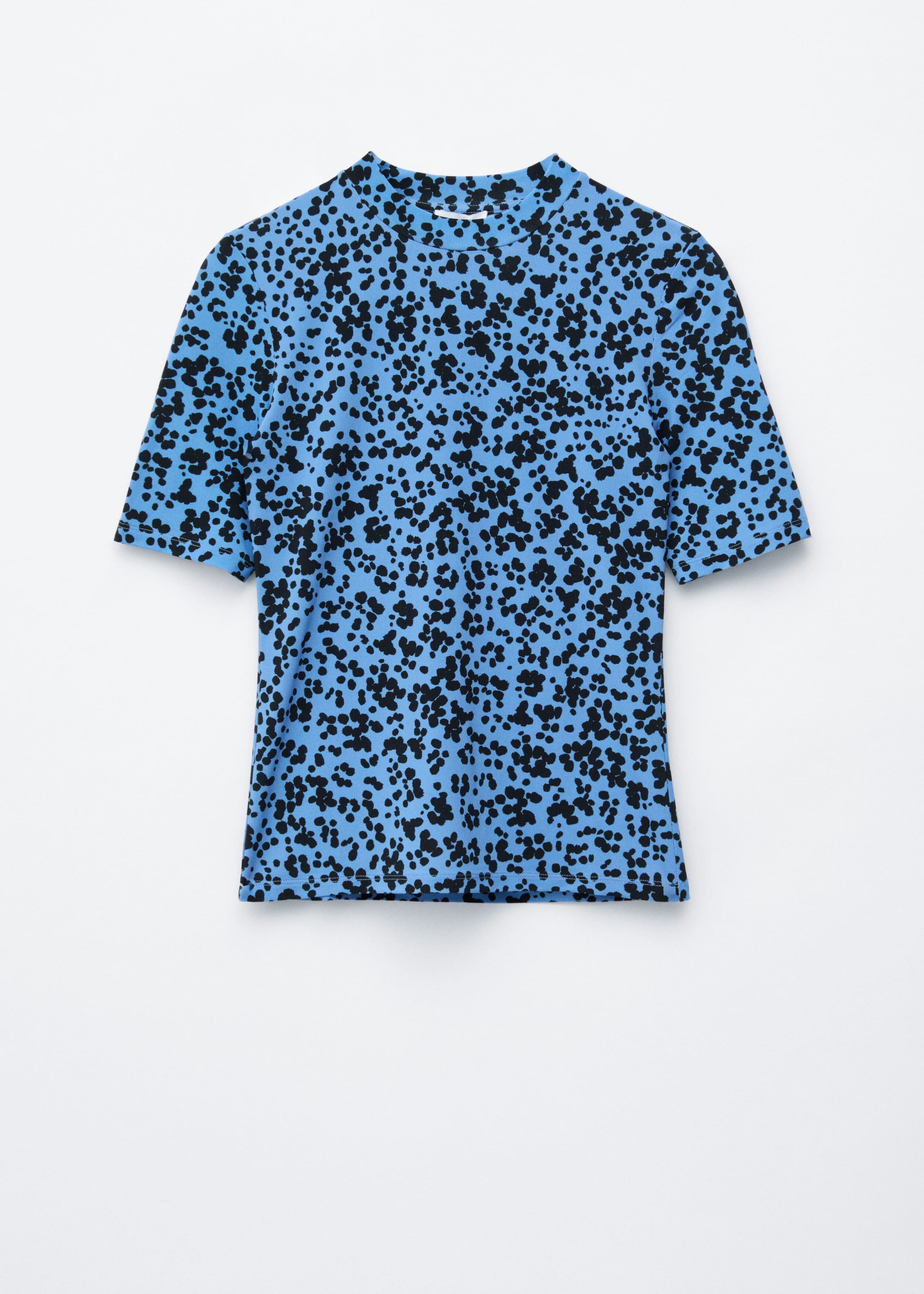 Jersey-Oberteil mit Stehkragen - Blau/Schwarz - Stillleben