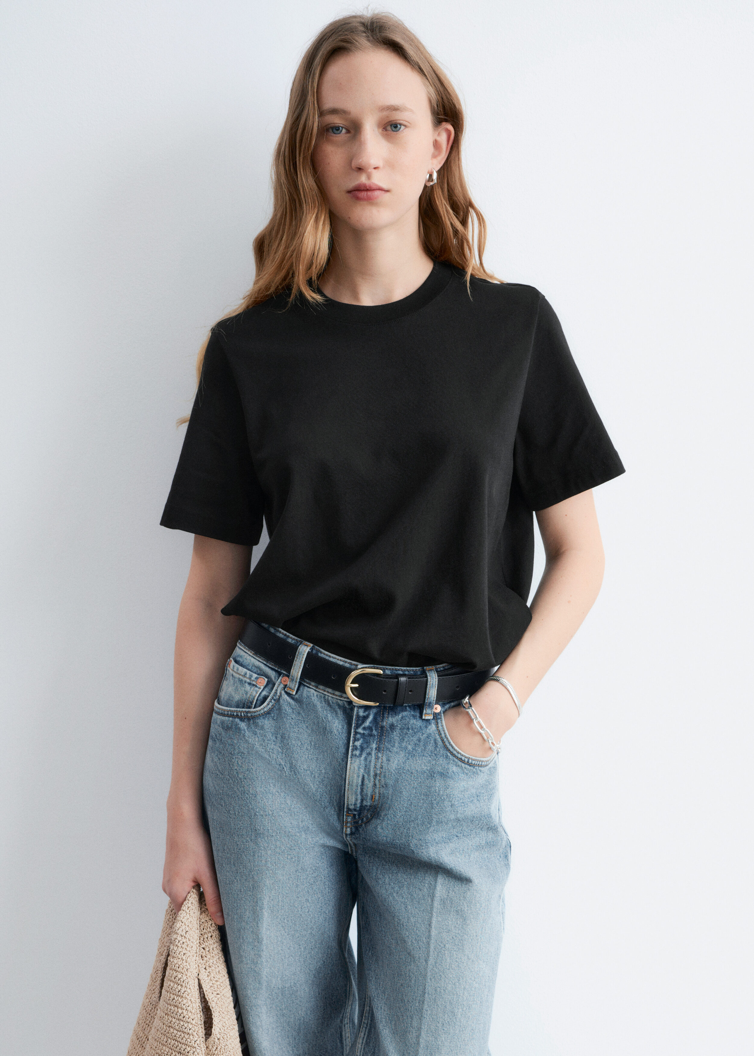 Asymmetric T-Shirt - Dark Red - T-shirts - & Other Stories US