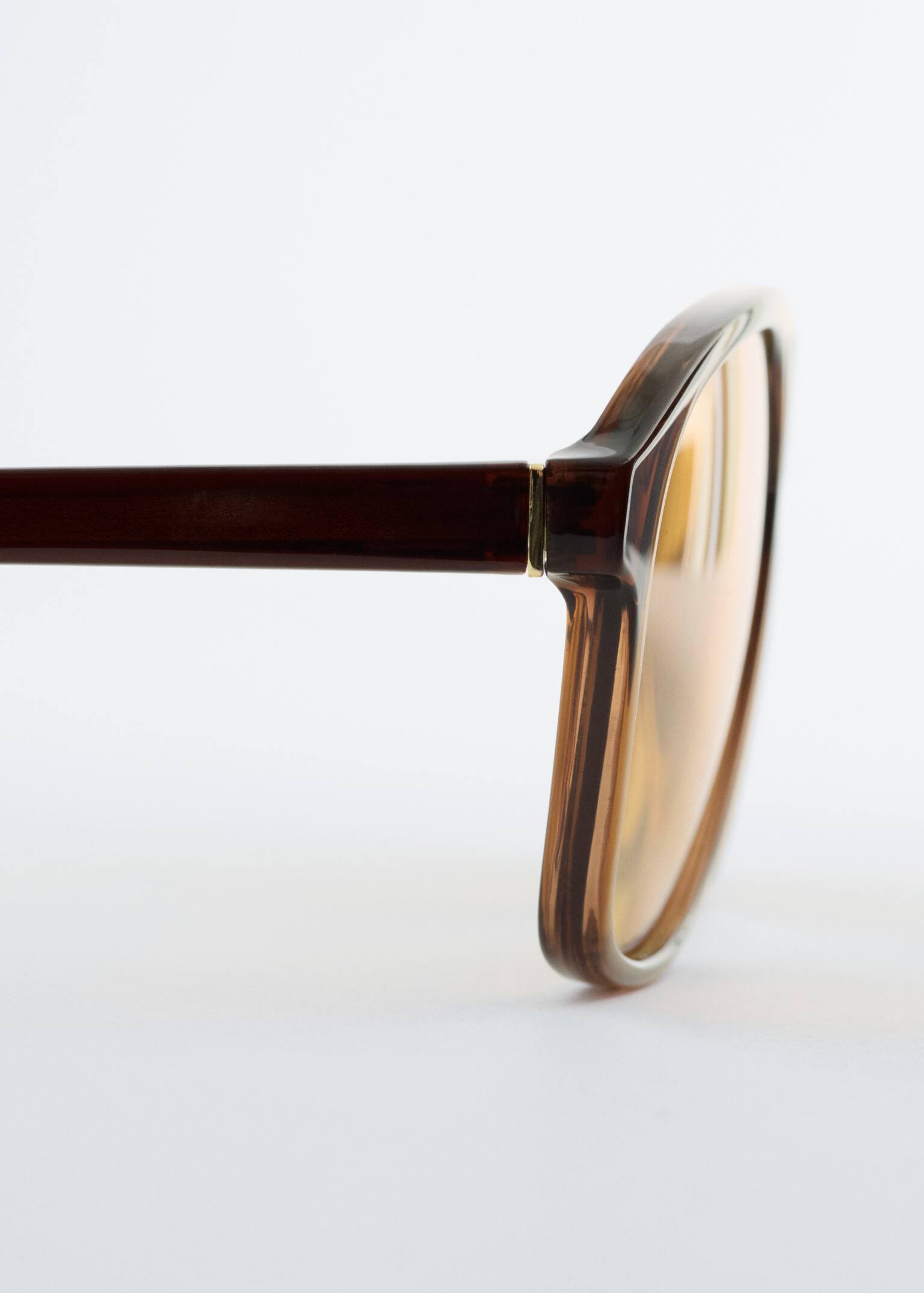 Oversized Aviator Sunglasses - Brown/Yellow/White/Transparent/Dark Brown - 4