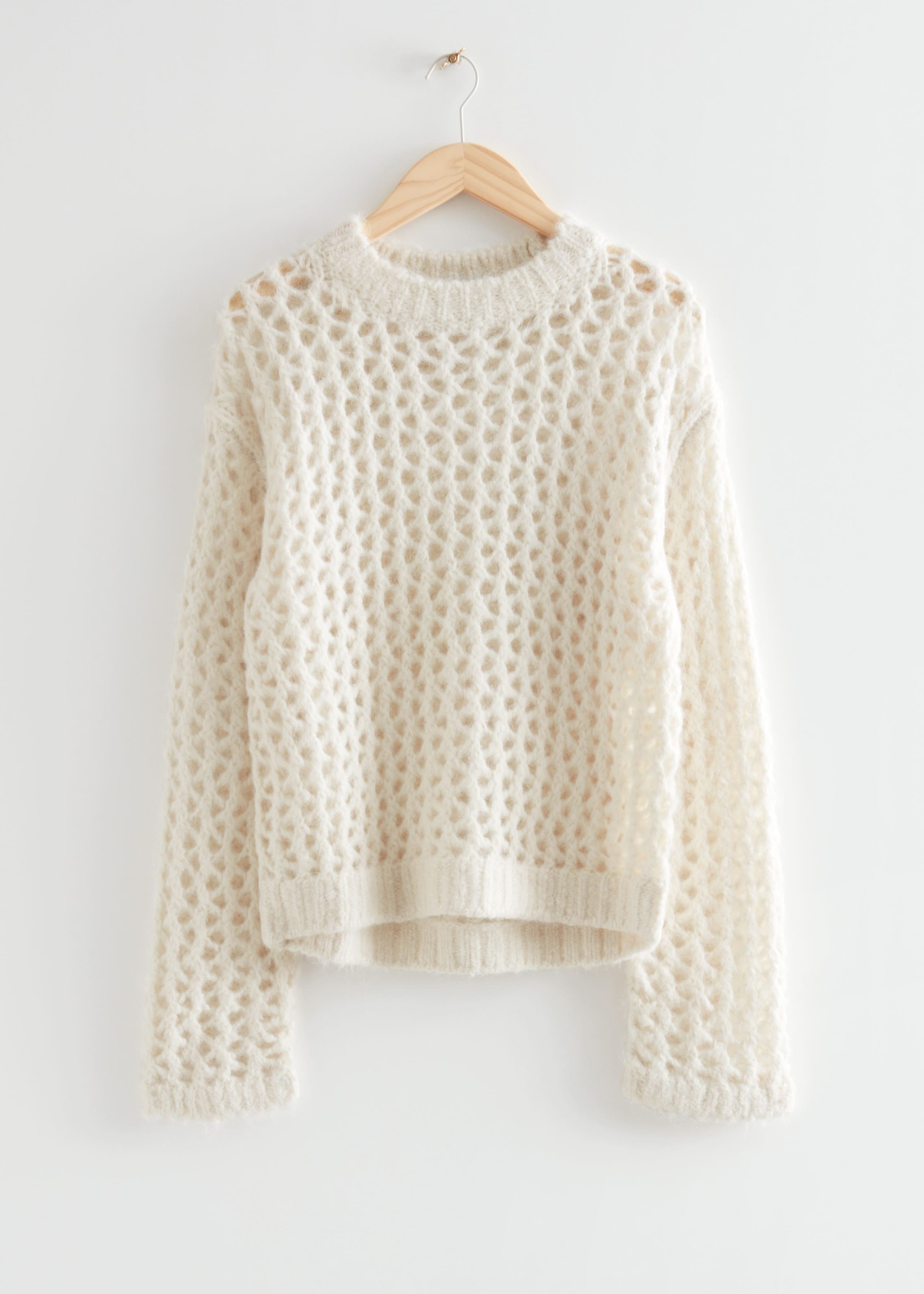 OversizedHeavyKnitJumper - White - Bodegón