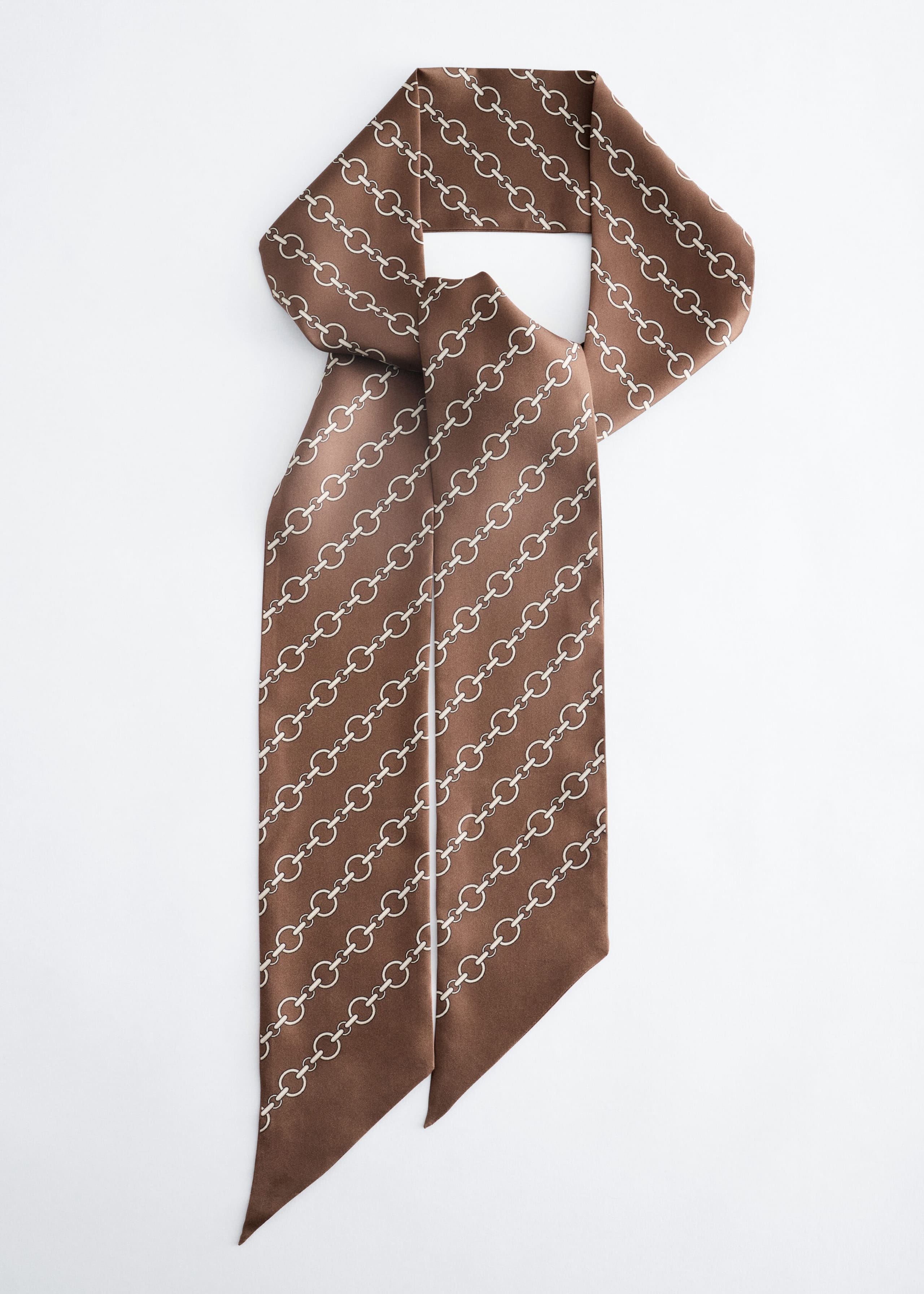 Slim Silk Print Scarf - {{variantName}} - Descriptive Detail