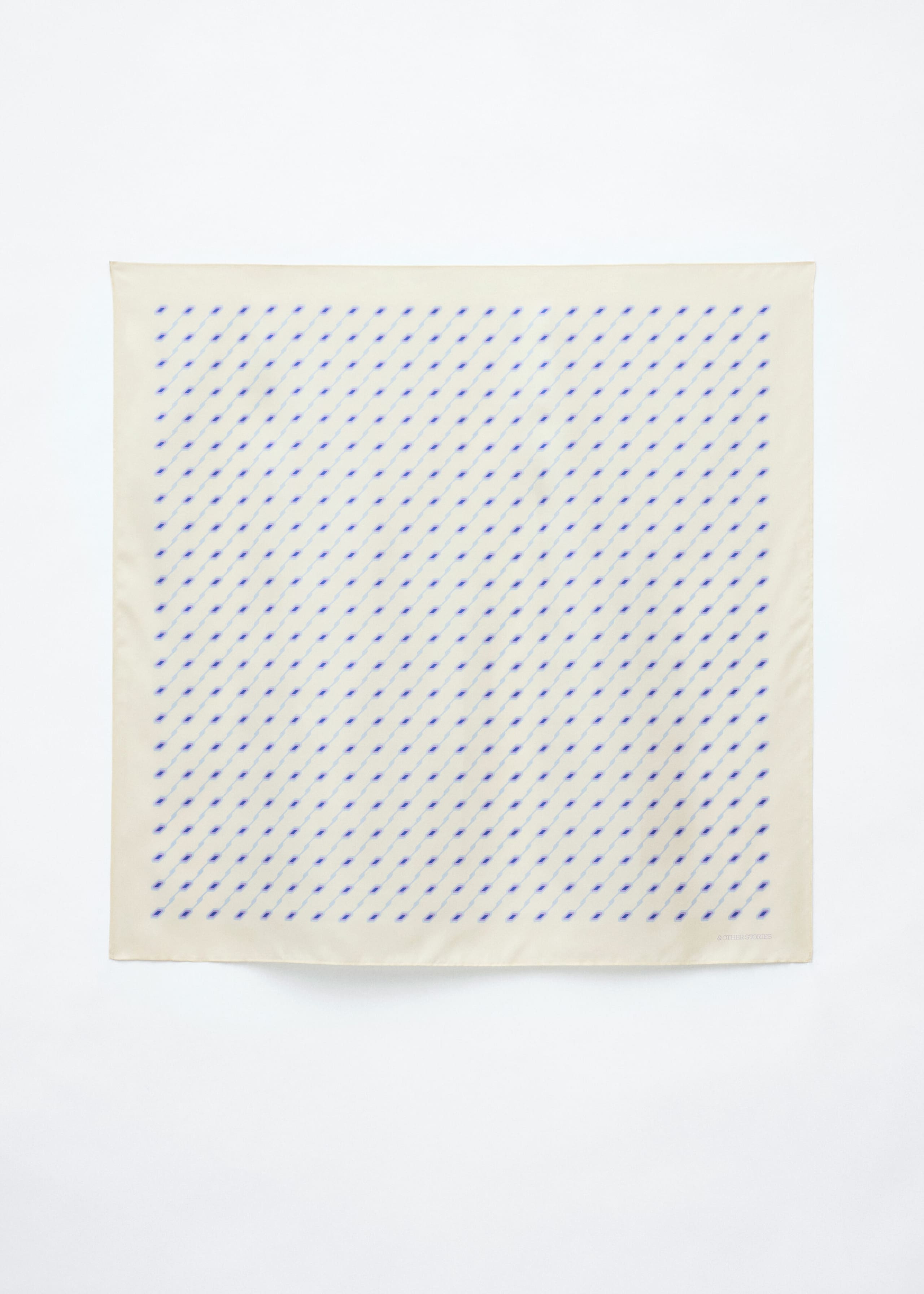 Foulard in seta con stampa - Bianco/Stampa - Natura morta