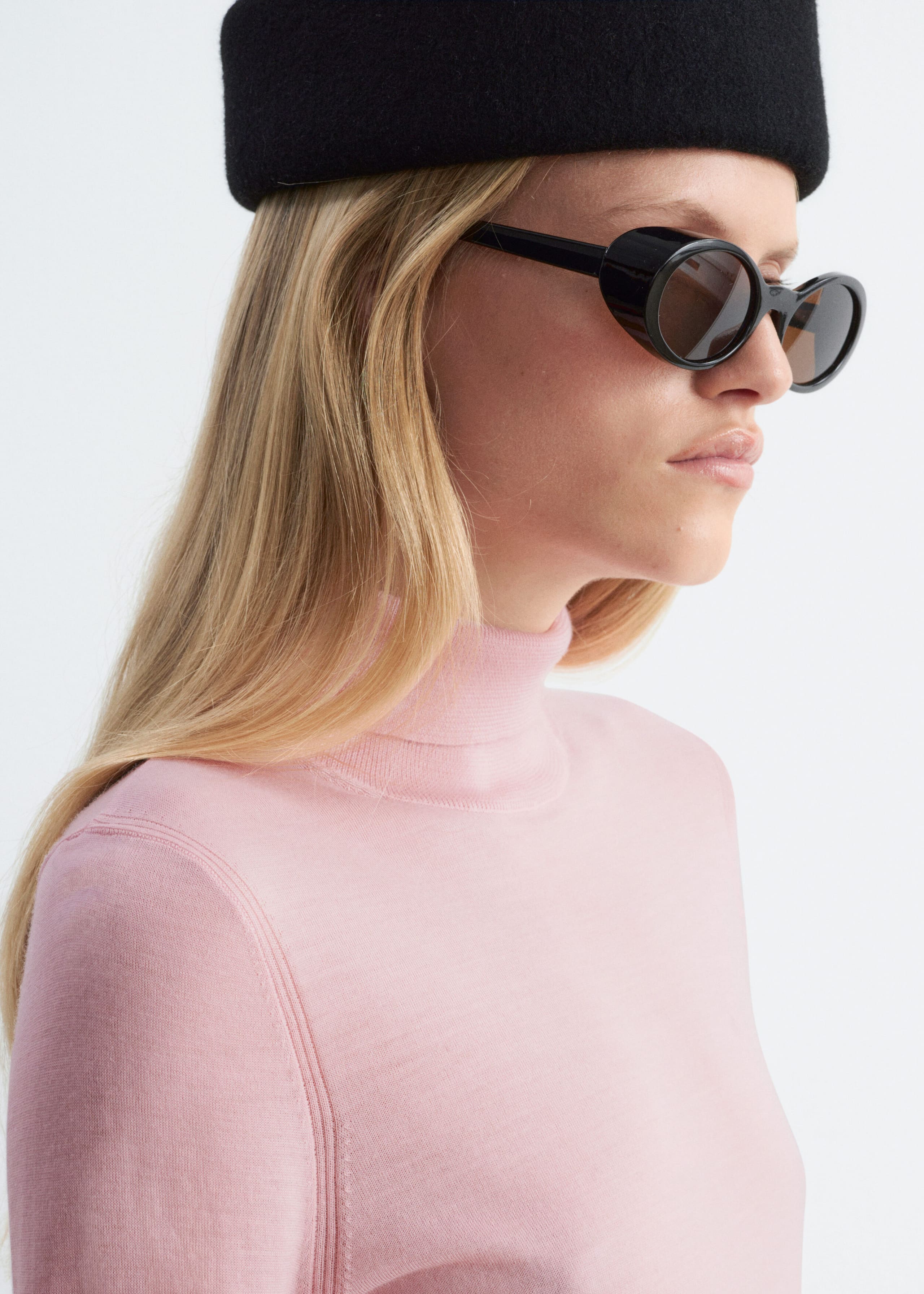 Gafas de sol ovaladas - Negro - Bodegón