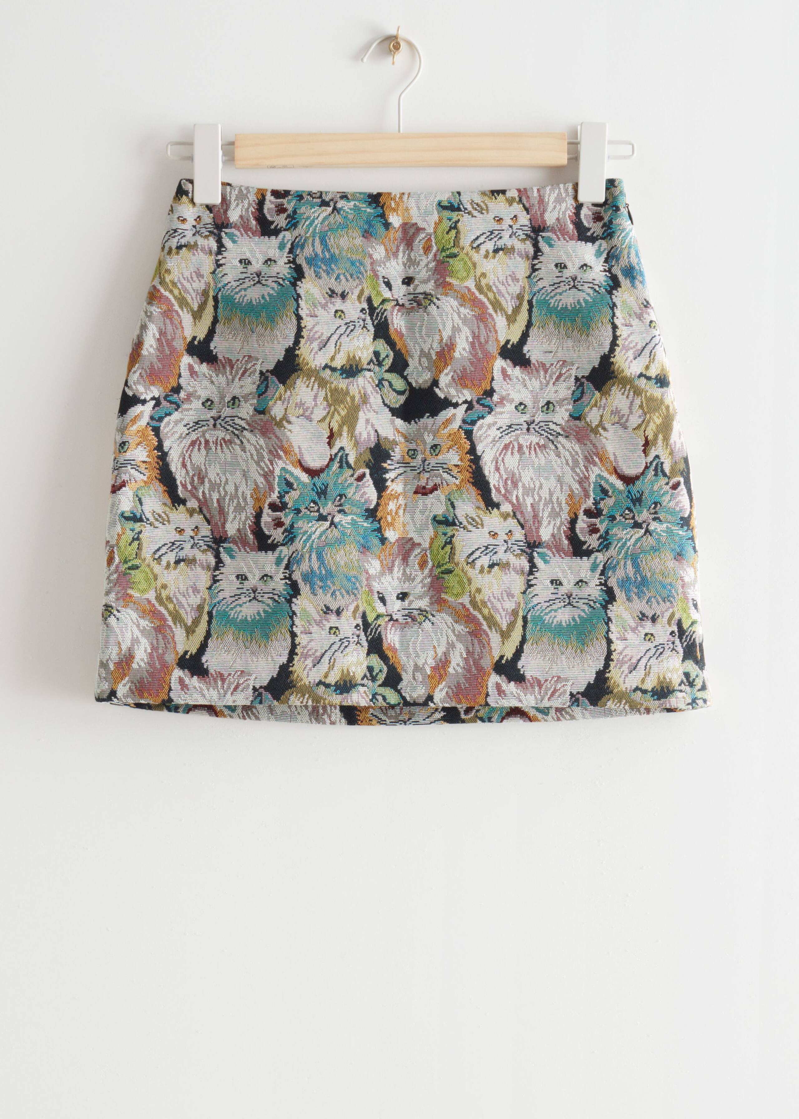 Straight Mini Skirt - Green Velvet - Still Life