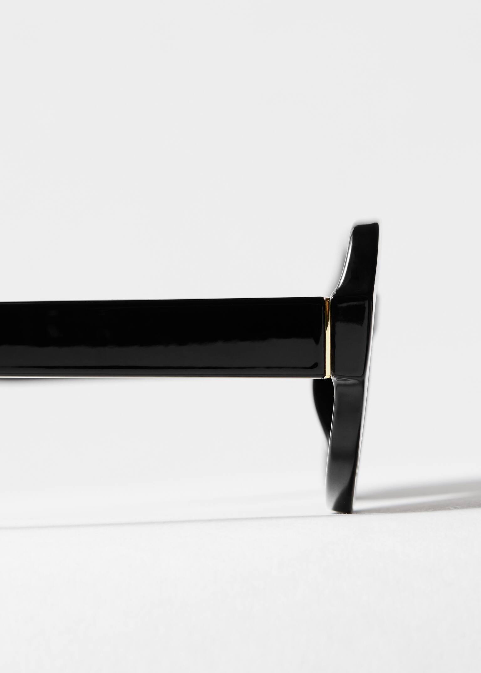 Solbriller med afrundet stel - Sort - 3