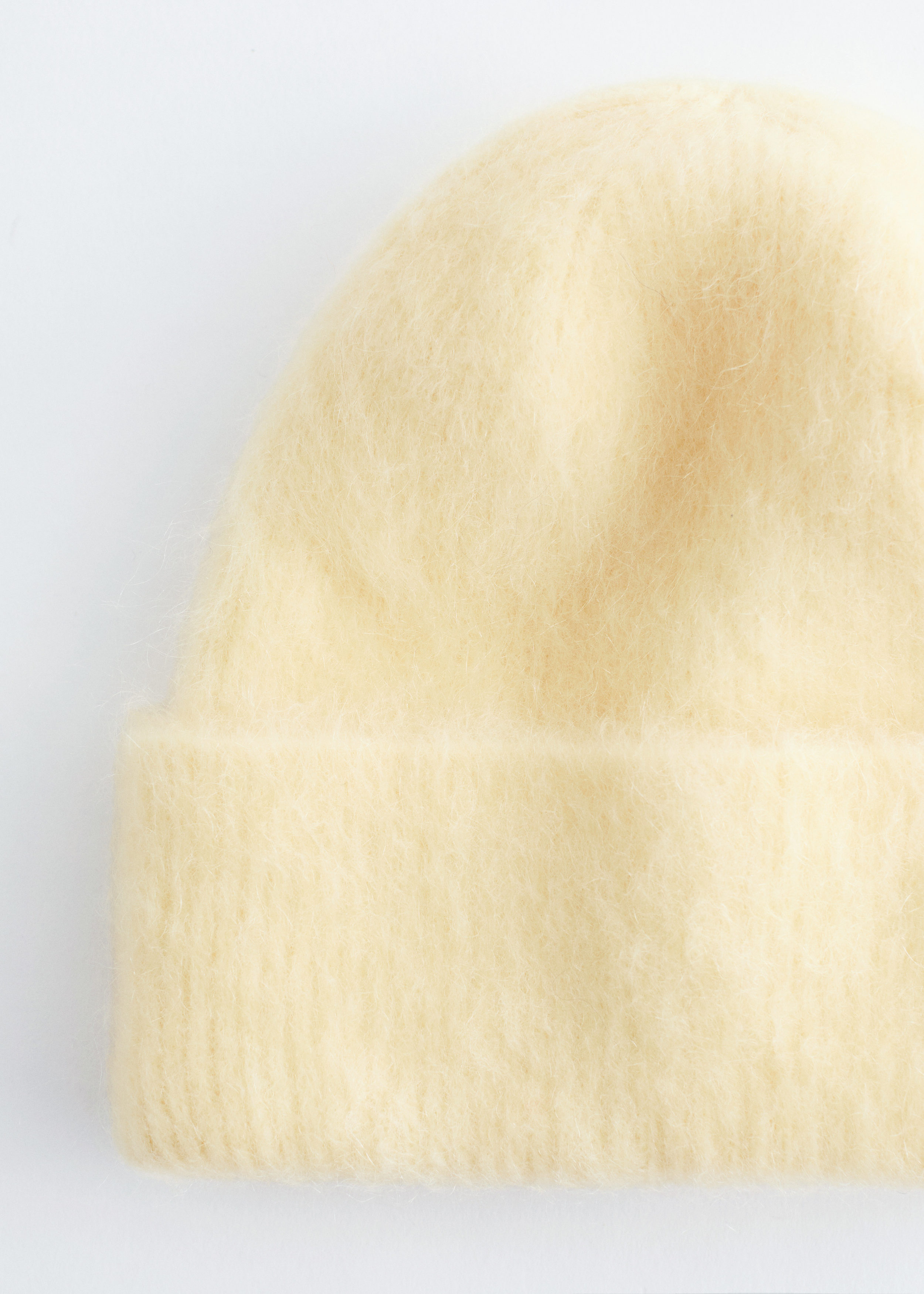 Mohair-Blend Brushed Beanie - Light Yellow - & Other Stories US