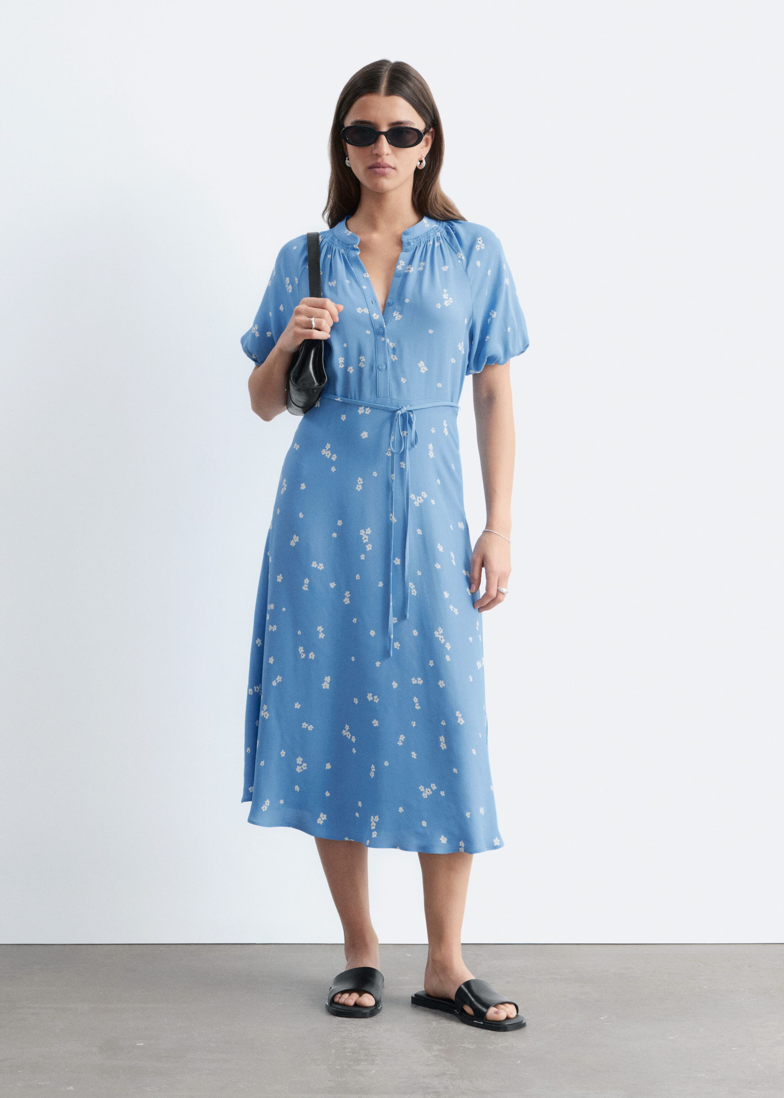 Image of Tie-Waist Midi Dress
