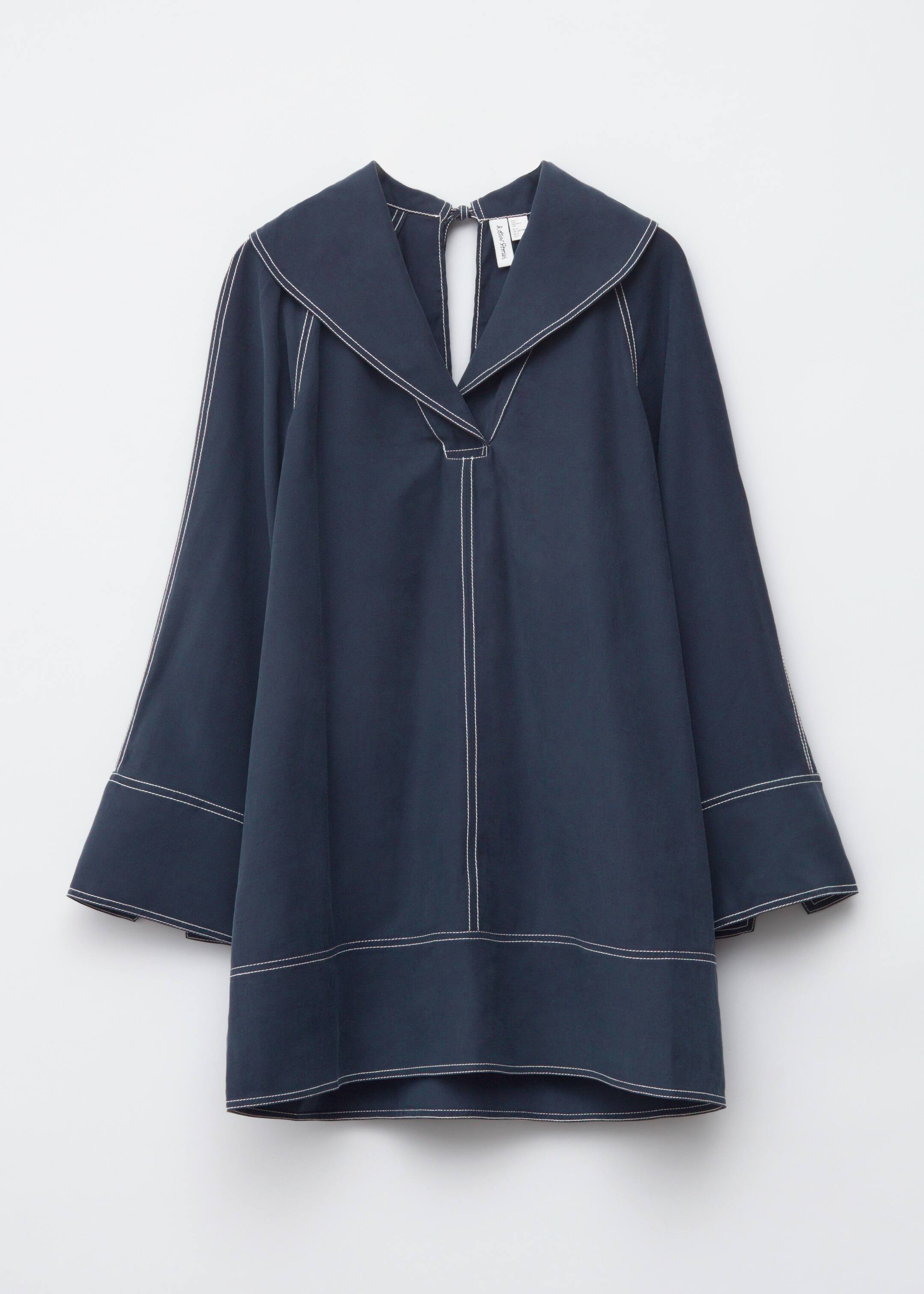 Ingrandisci l'immagine: Sailor-Collar Mini Dress - Navy Blue - DONNA | H&M CH 6