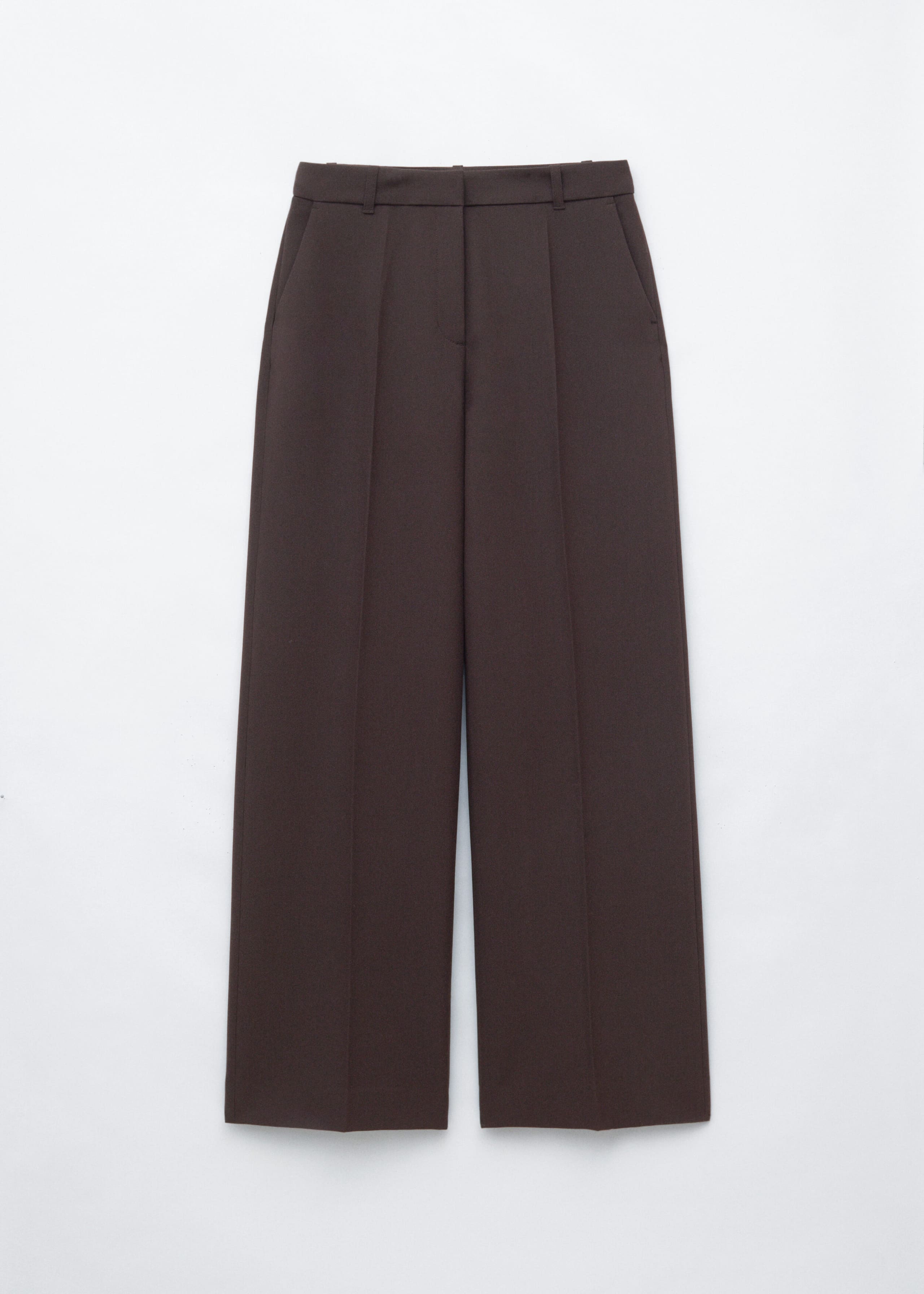 Loose-Fit Tailored Trousers - Dark Red - Still Life