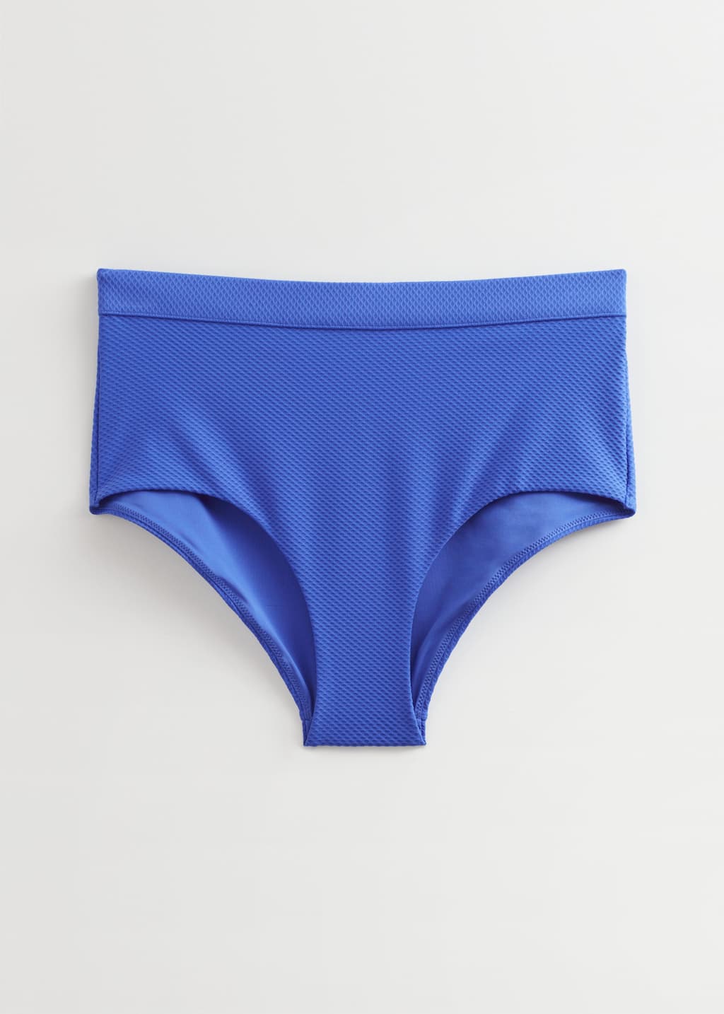 Bas de bikini taille haute texturé - Bleu vif - Still Life