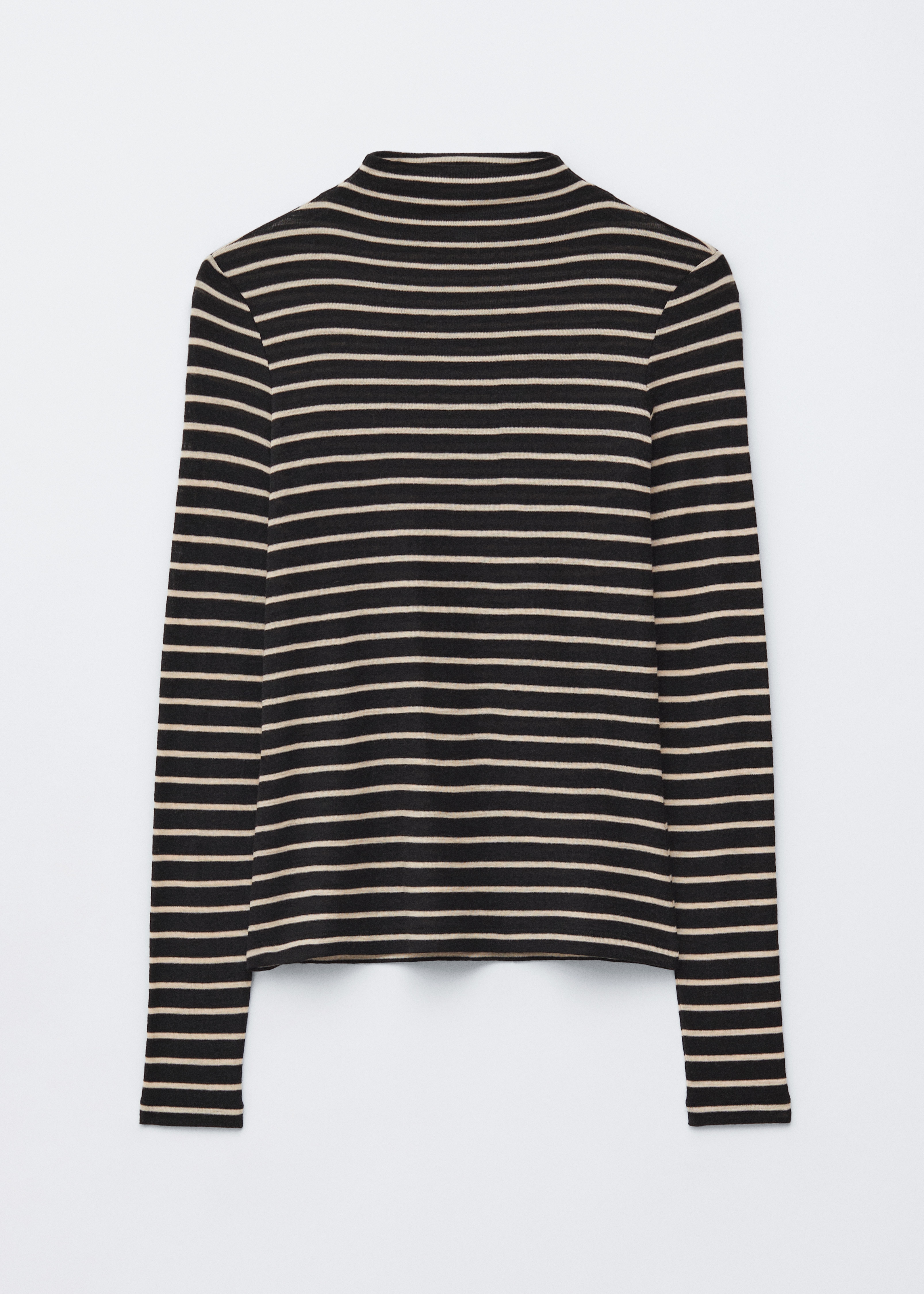 Top s falešným rolákem - Černé/béžové pruhy/Leopard Print/Červené/černé pruhy/Béžový potisk/Černohnědá kostkovaná/Tmavě hnědá/Hnědý leopardí vzor