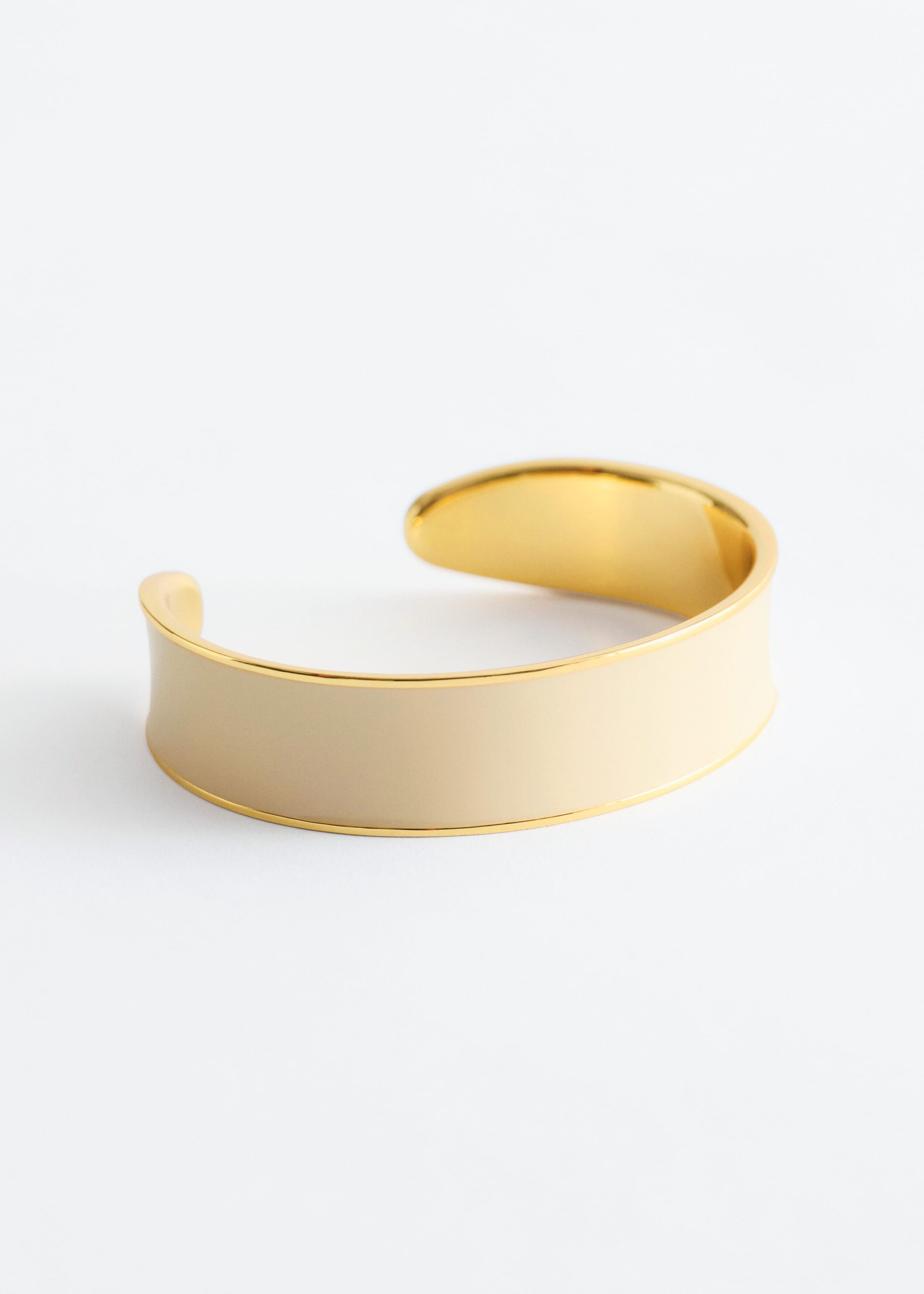 Bracelet manchette bicolore - Vert kaki/Doré - Still Life