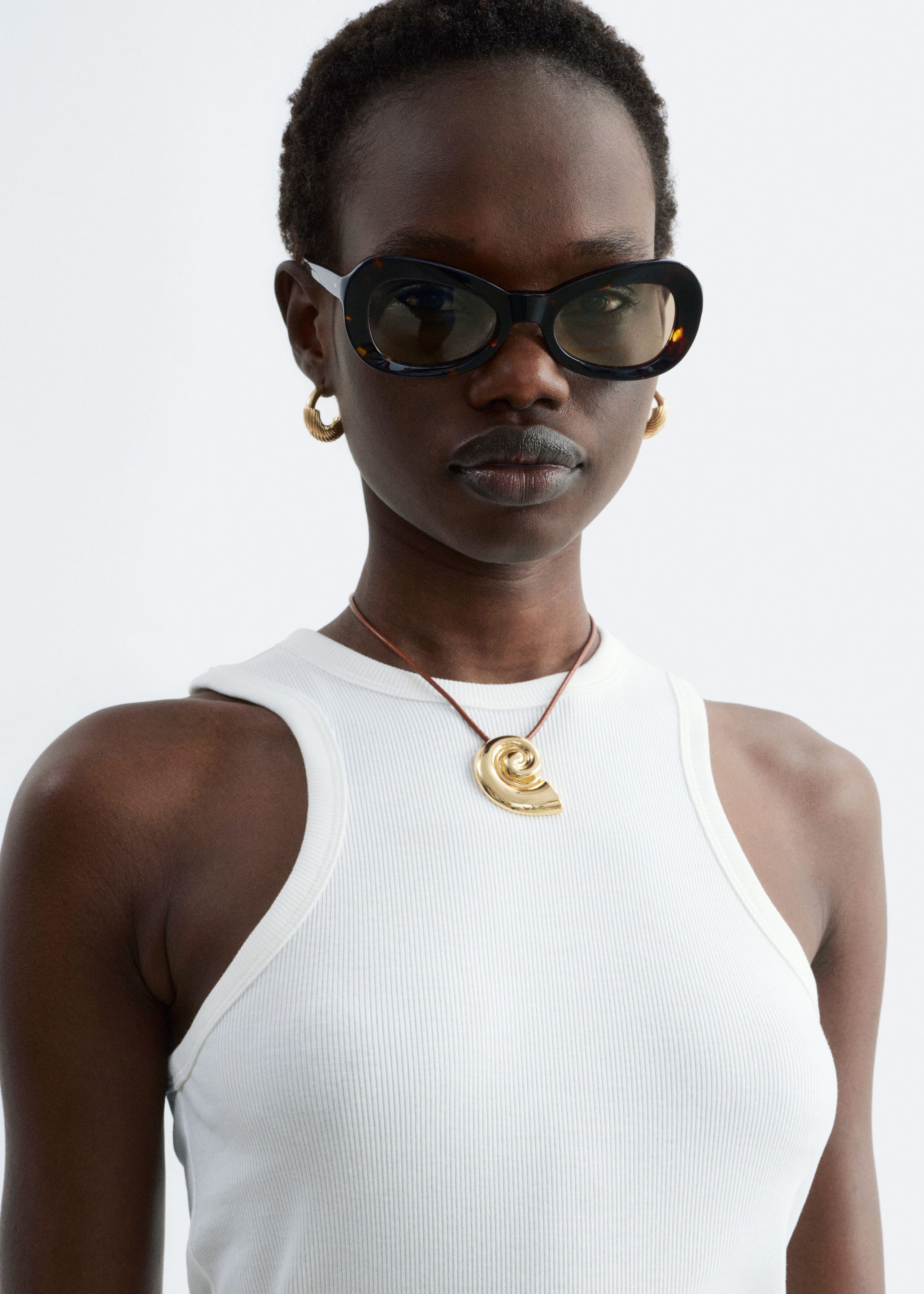 Image of Geripptes Tanktop aus Baumwolle