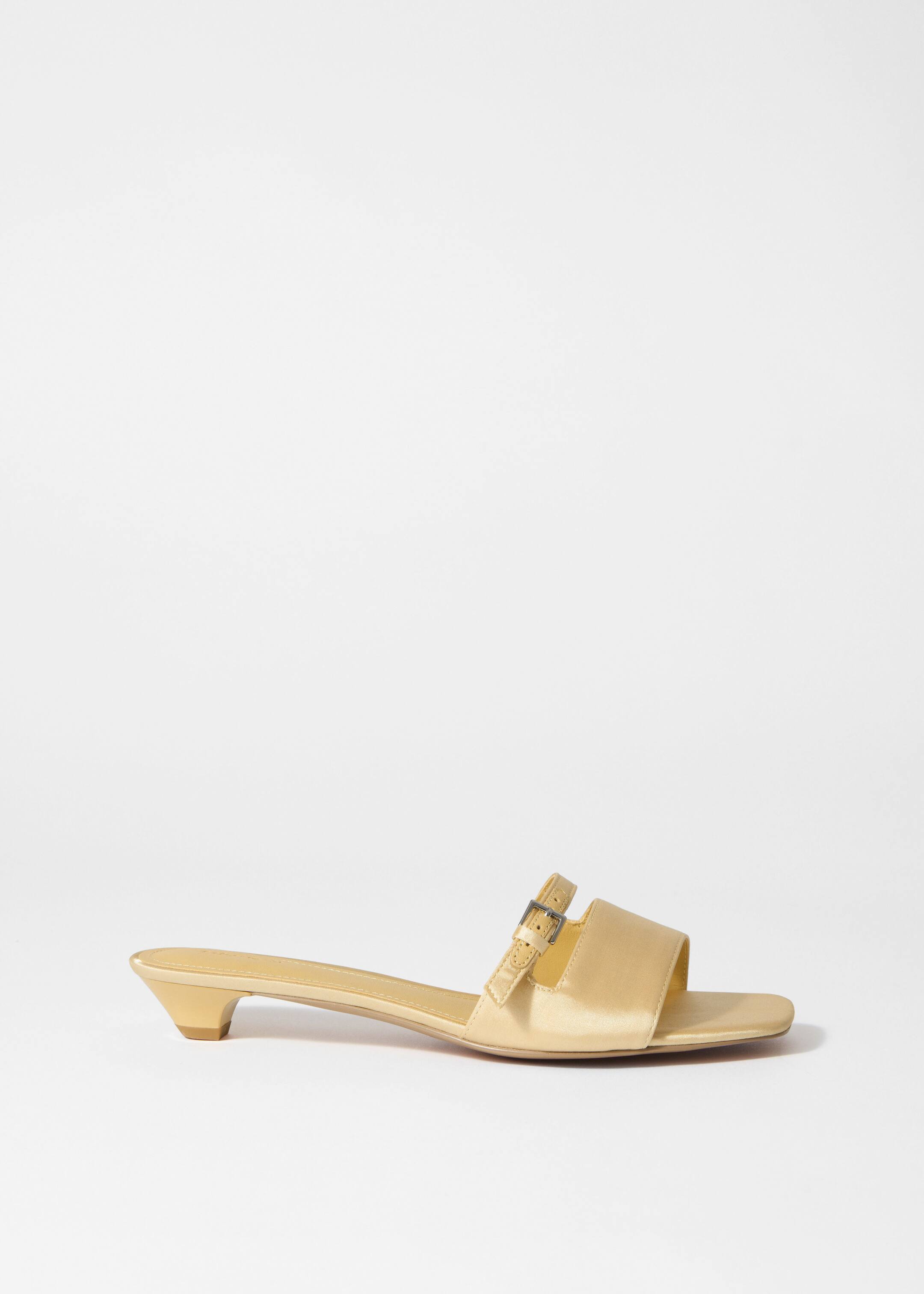 View larger image: Buckle-Embellished Leather Mules - Butter Yellow - Ladies | H&M GB 2