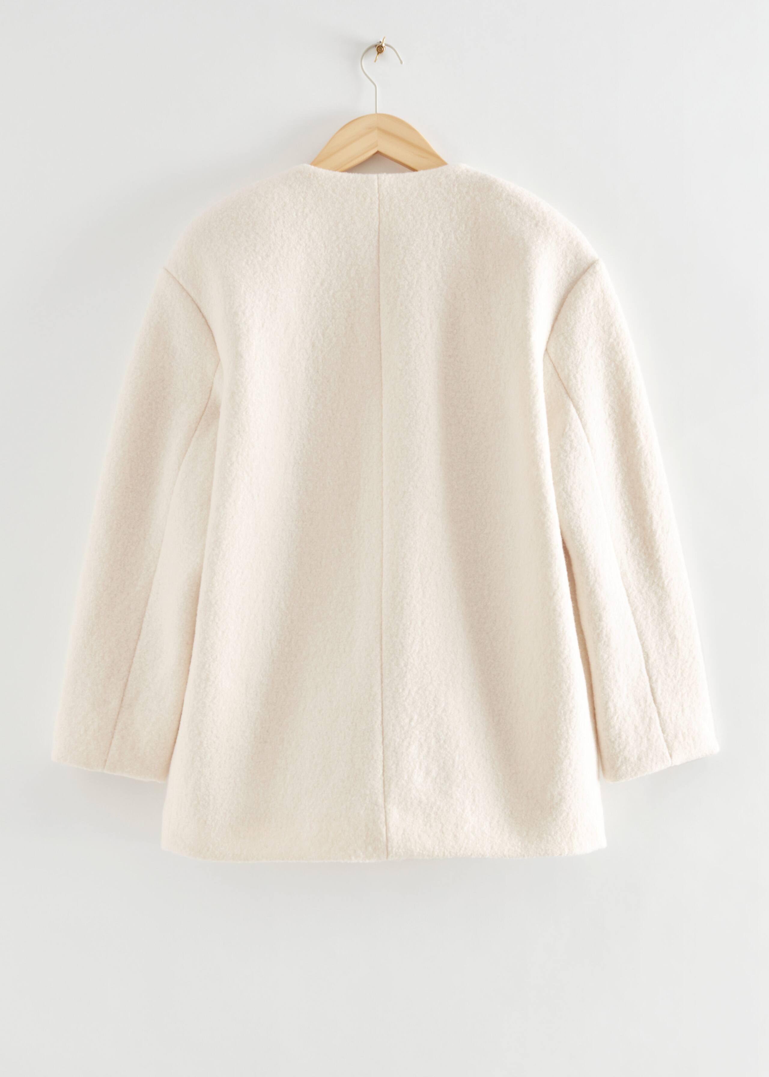 Voluminous Wool Jacket - Cream - Still Life