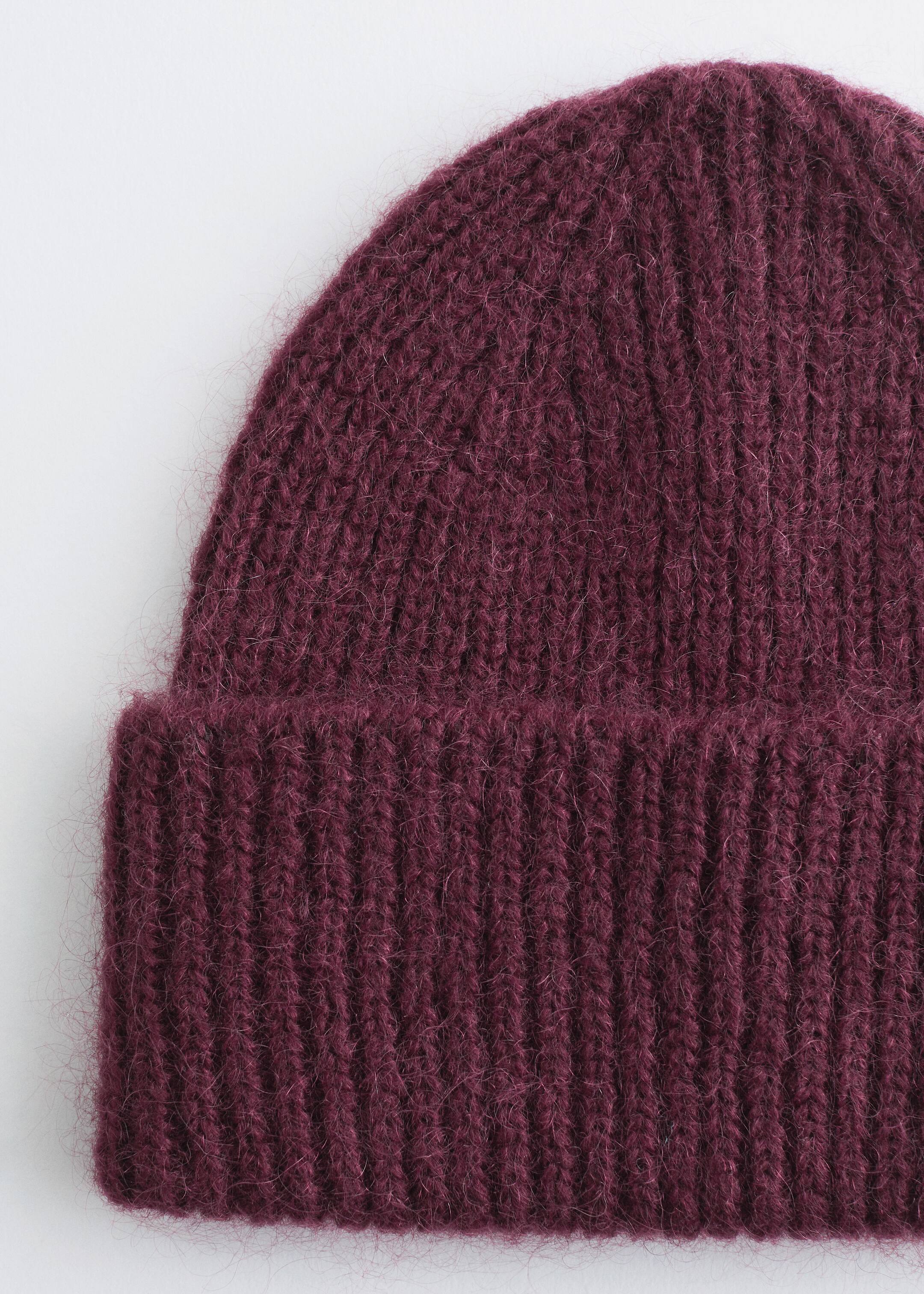 Vis større bilde: Beanie i ullblanding - Burgunder - DAME | H&M NO 3