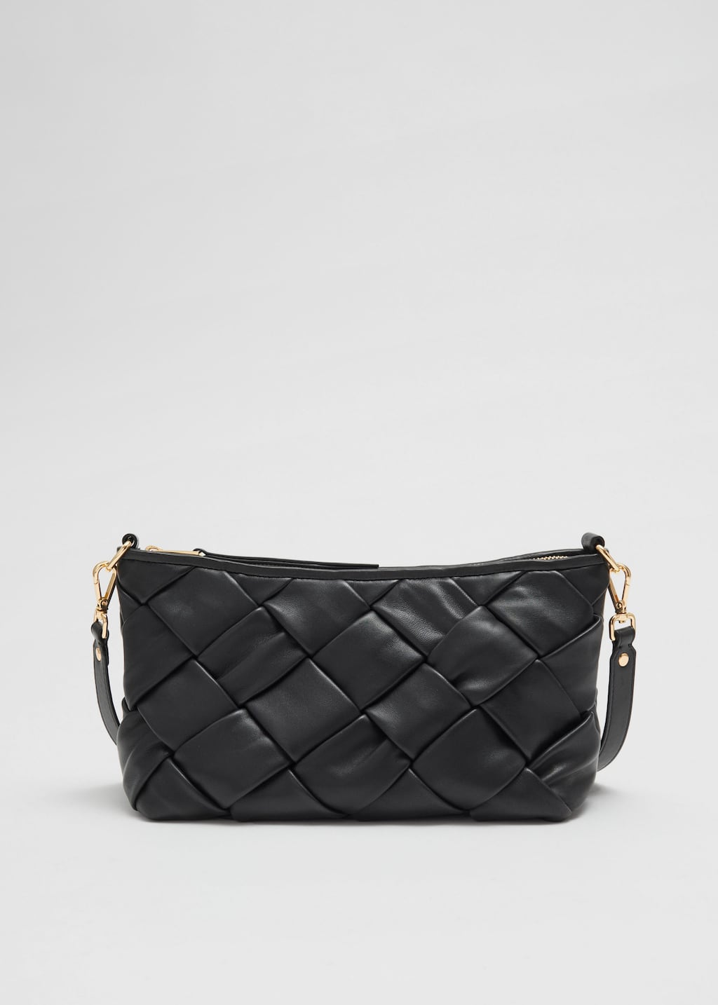 Sac porté épaule en cuir tressé