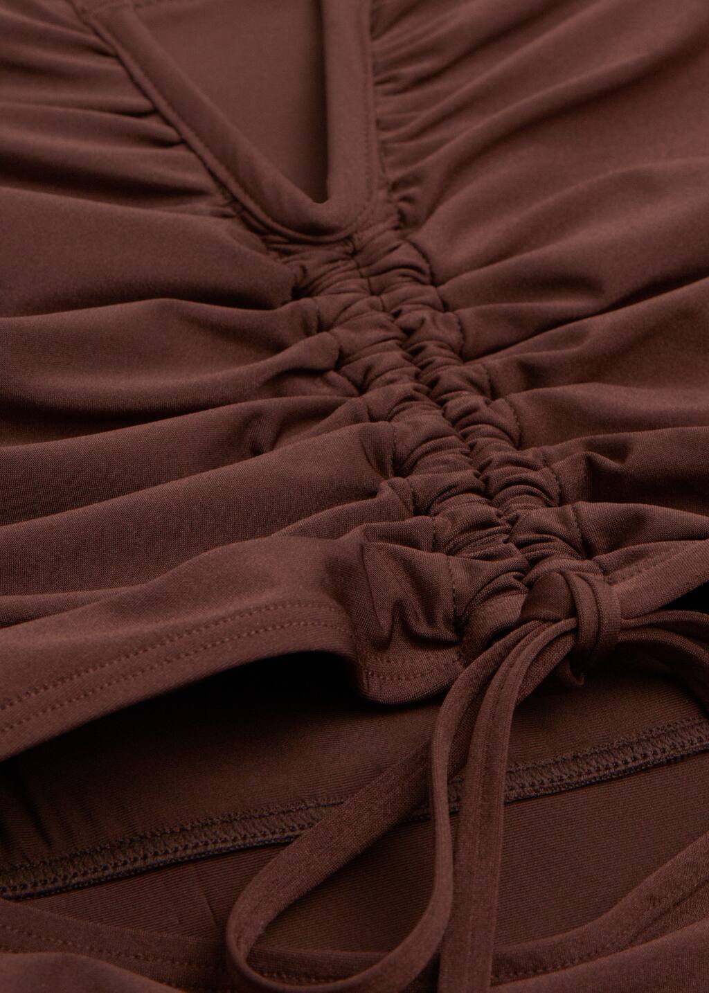 Ruched Bandeau Swimsuit - {{variantName}} - Descriptive Detail