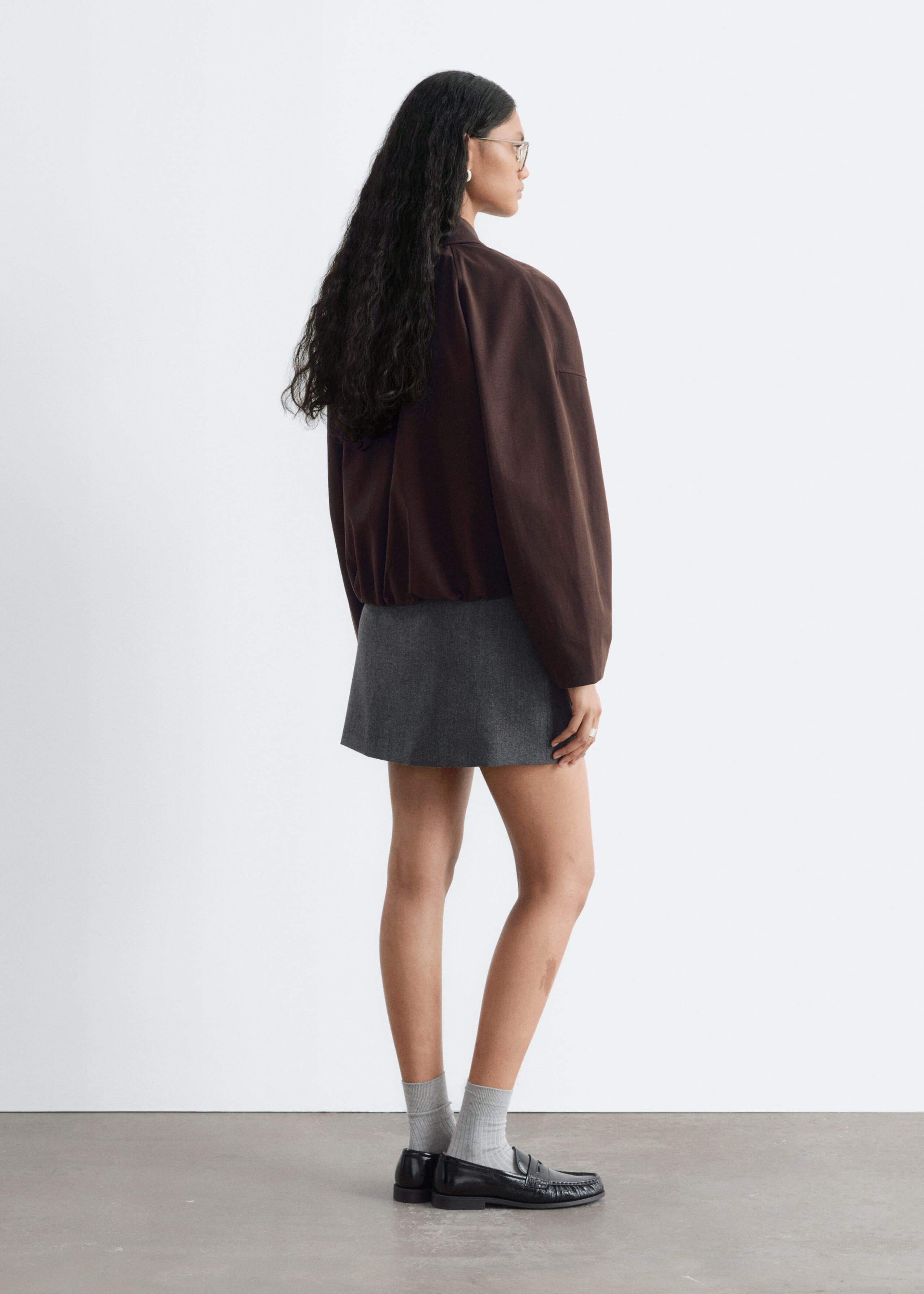 Boxy Jacket - Dark Brown - Still Life