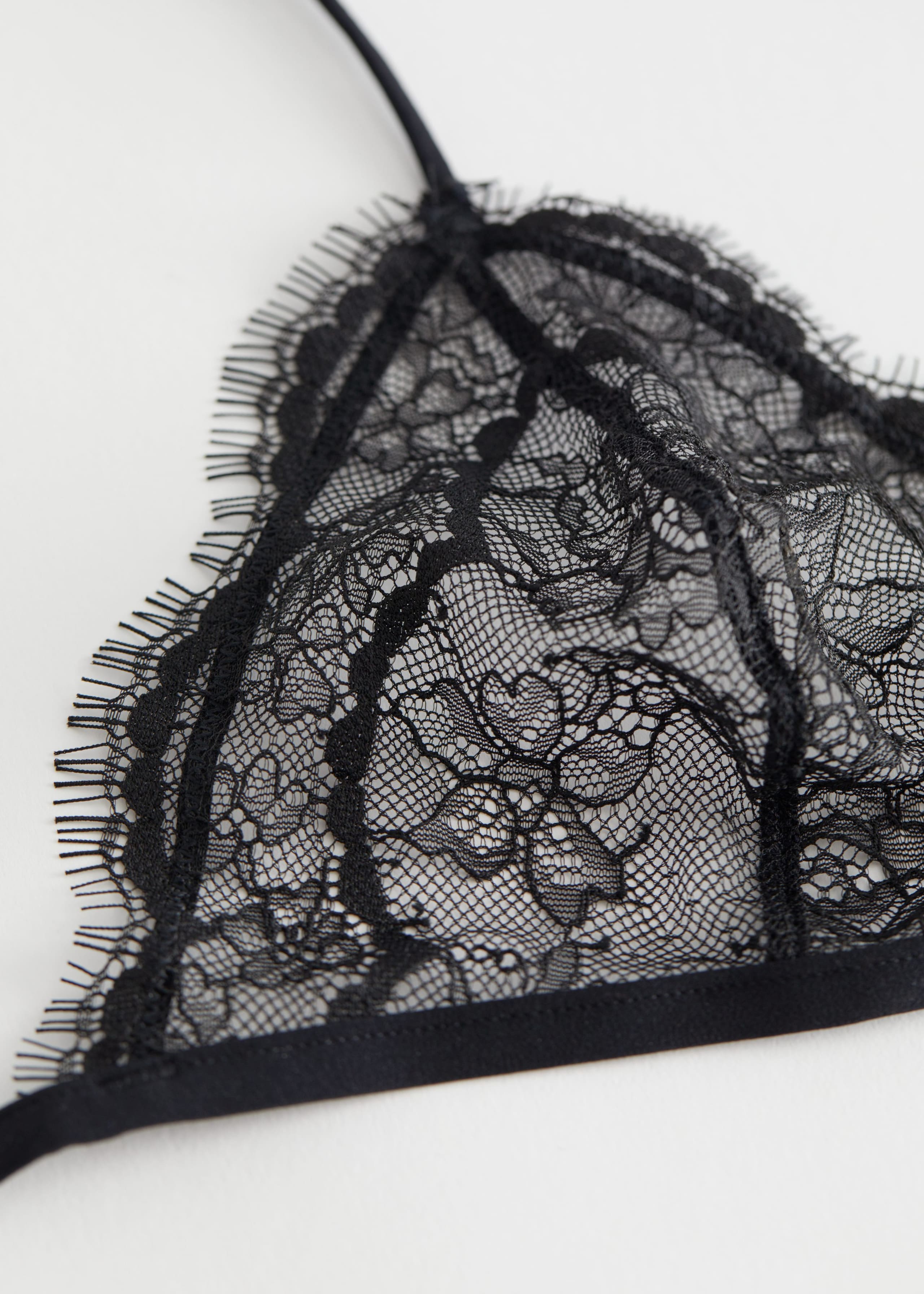 Mjuk spets-BH – Svart – stilleben