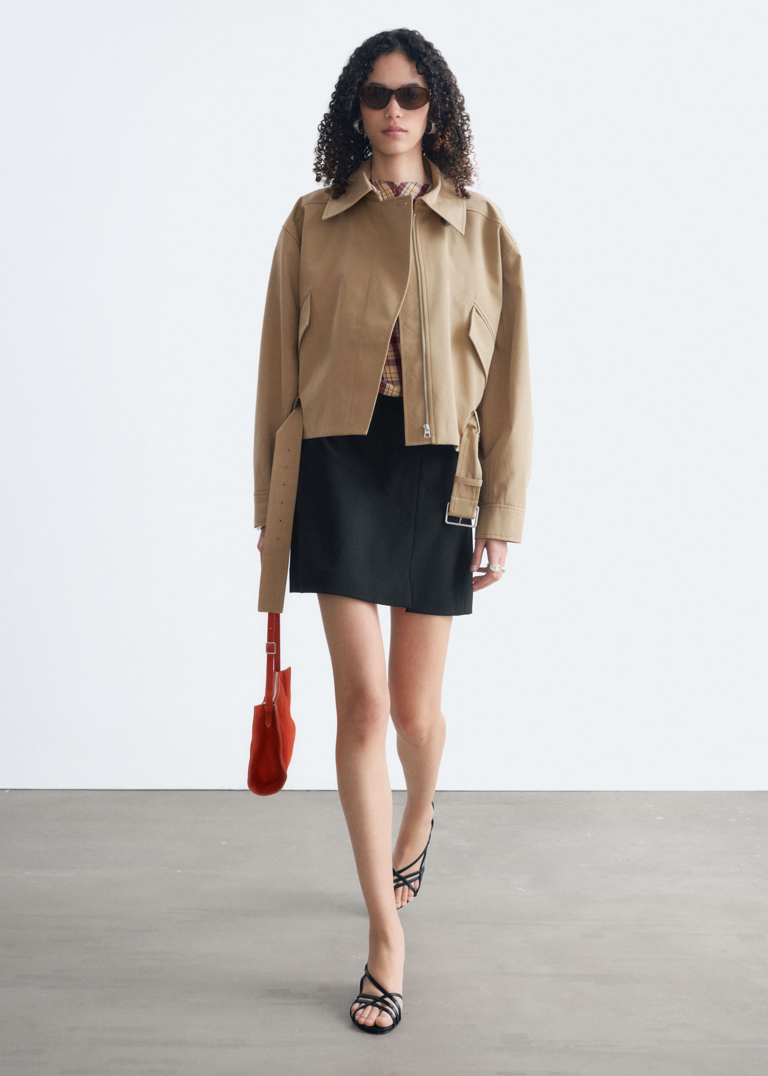 Belted Cotton Twill Jacket - Beige - Lookbook