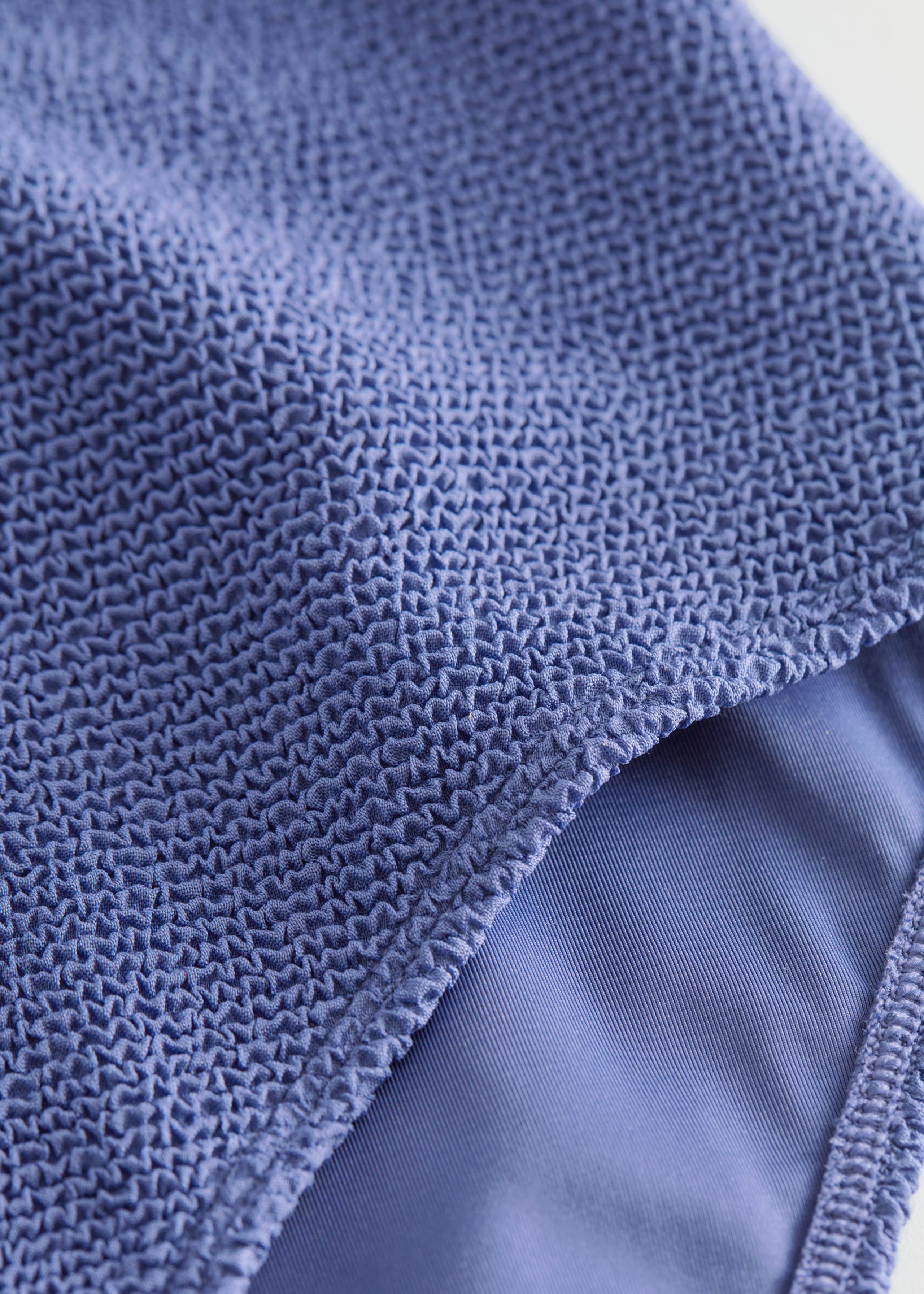 Textured High Waist Bikini Briefs - {{variantName}} - Descriptive Detail