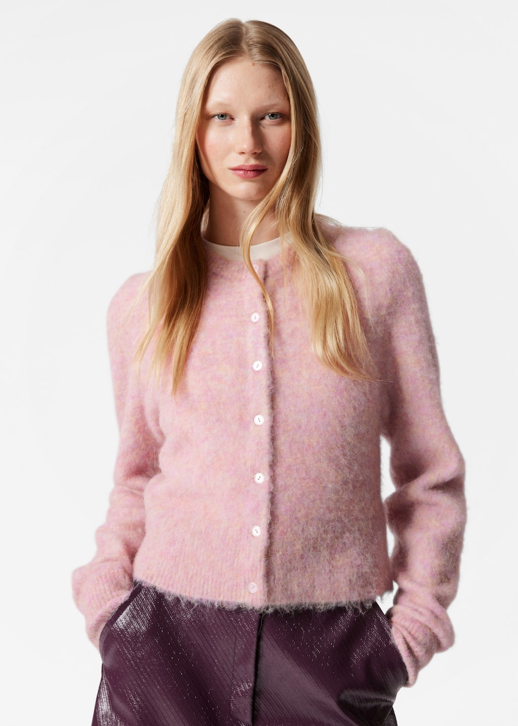 Alpaca-Blend Knit Cardigan - Dark Blue - Lookbook