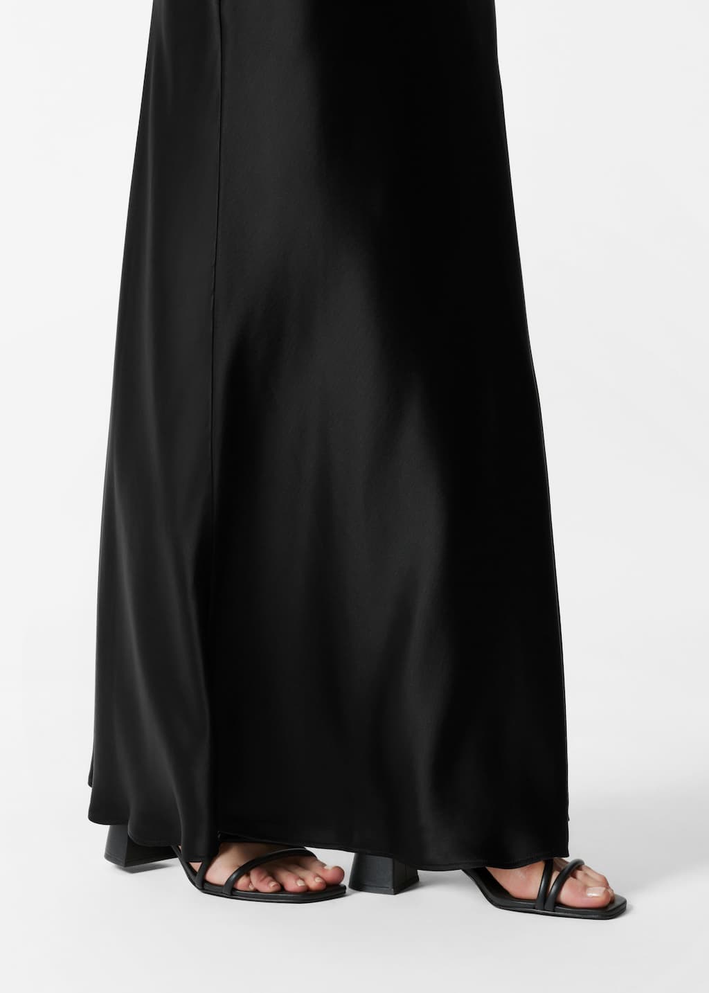 Image of Jupe longue en satin