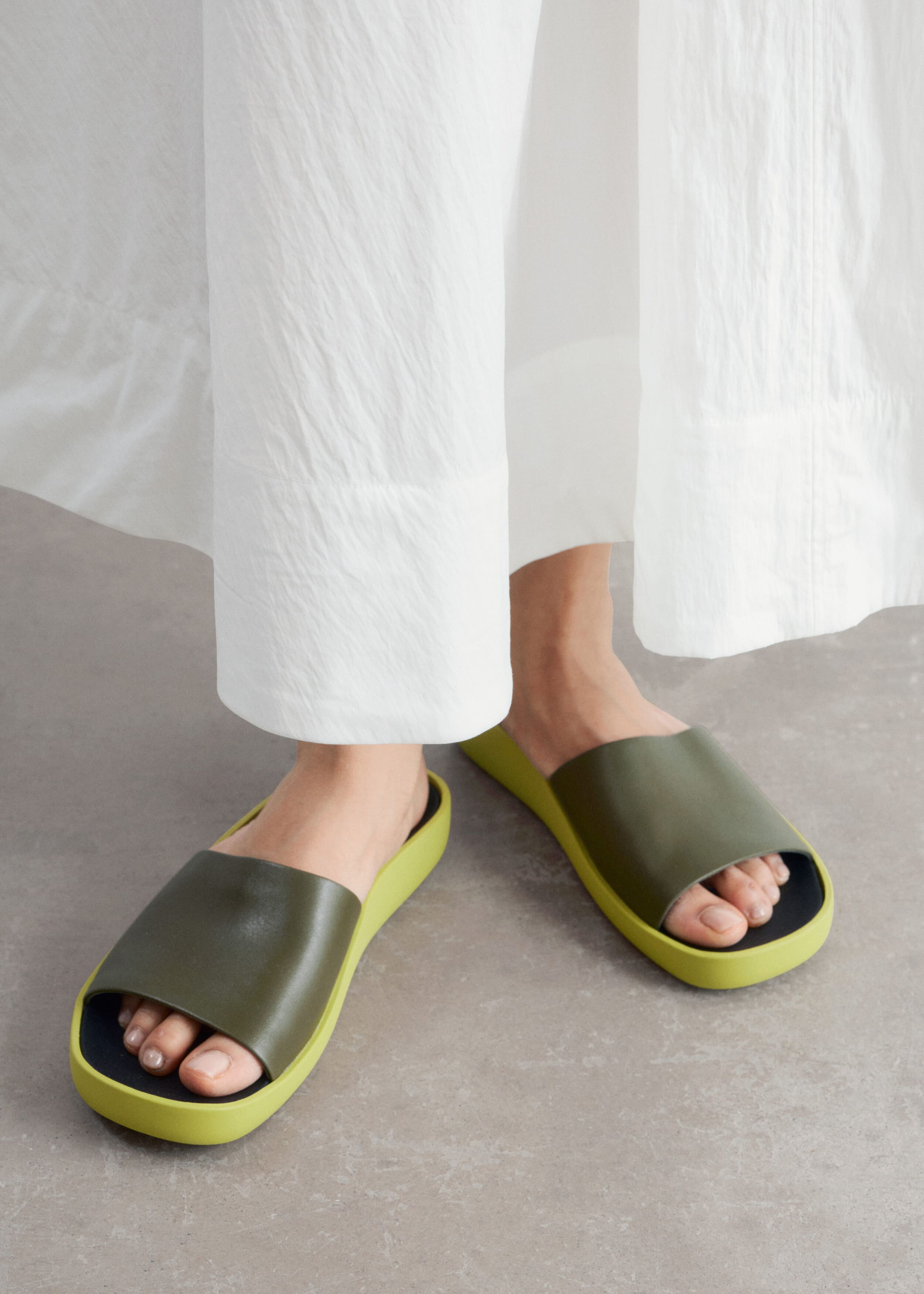 Image of Slip-On Leather Sandals