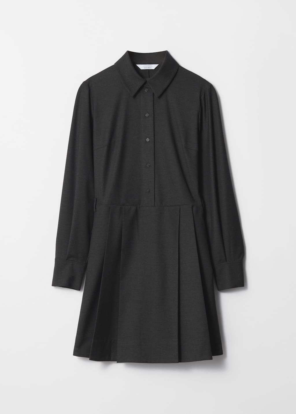Image of Skräddad minilång skjortklänning