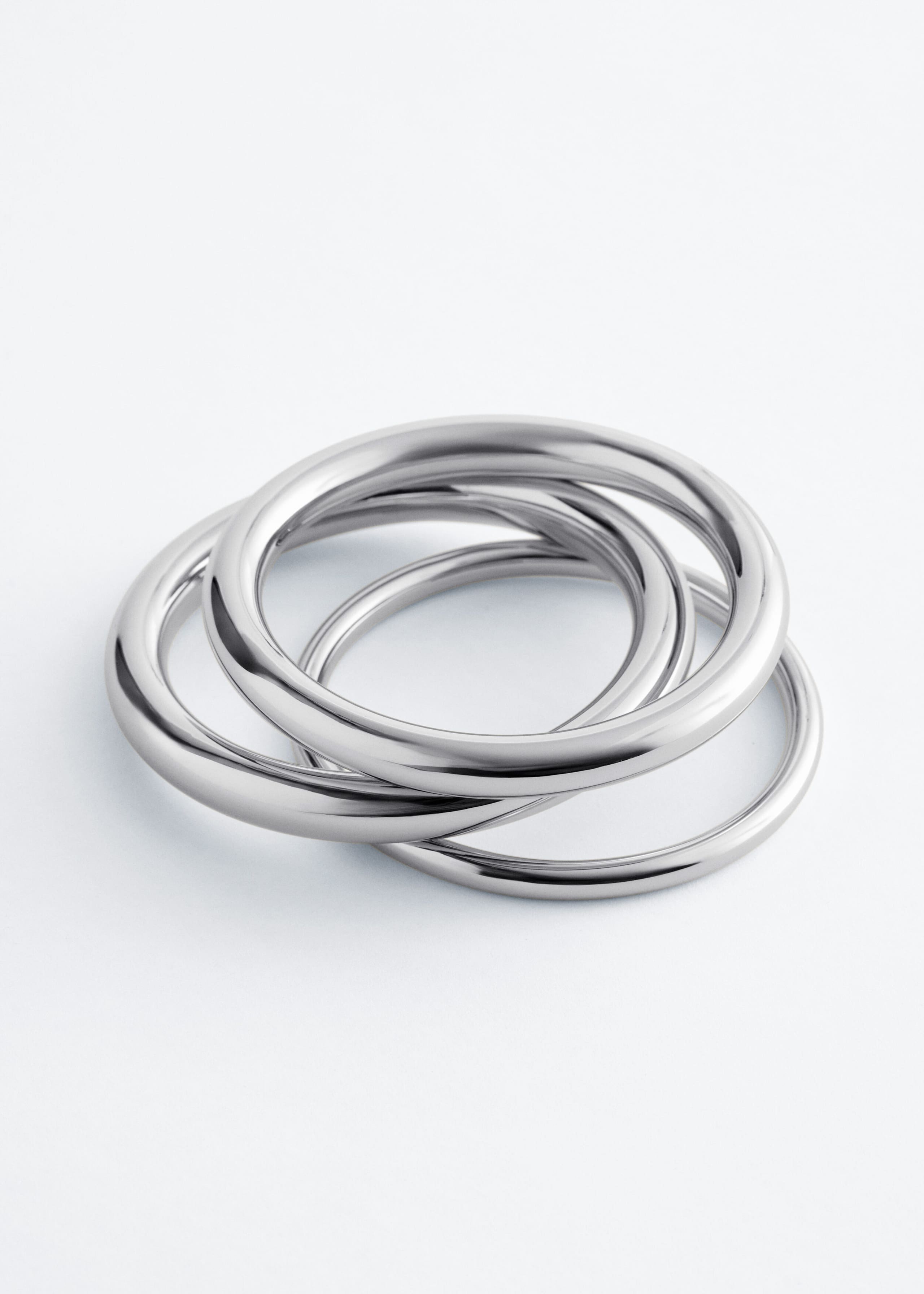 Tubular Bangle Set - Silver - Still Life