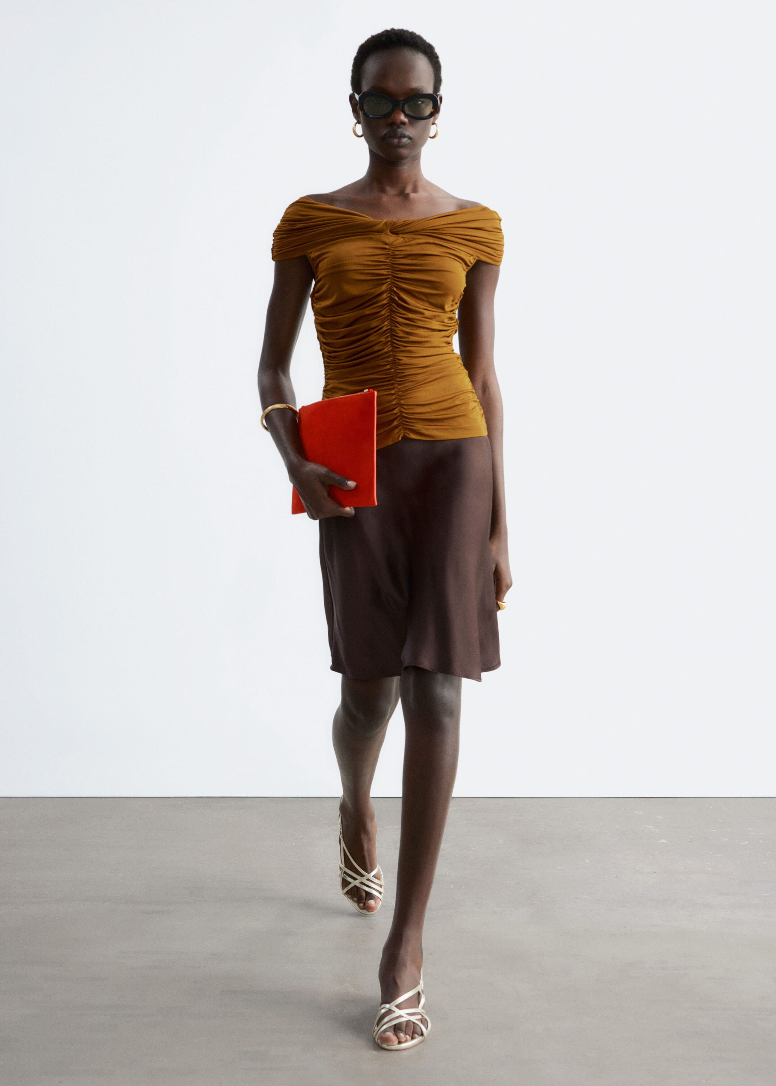 Image of Ruched Jersey Top