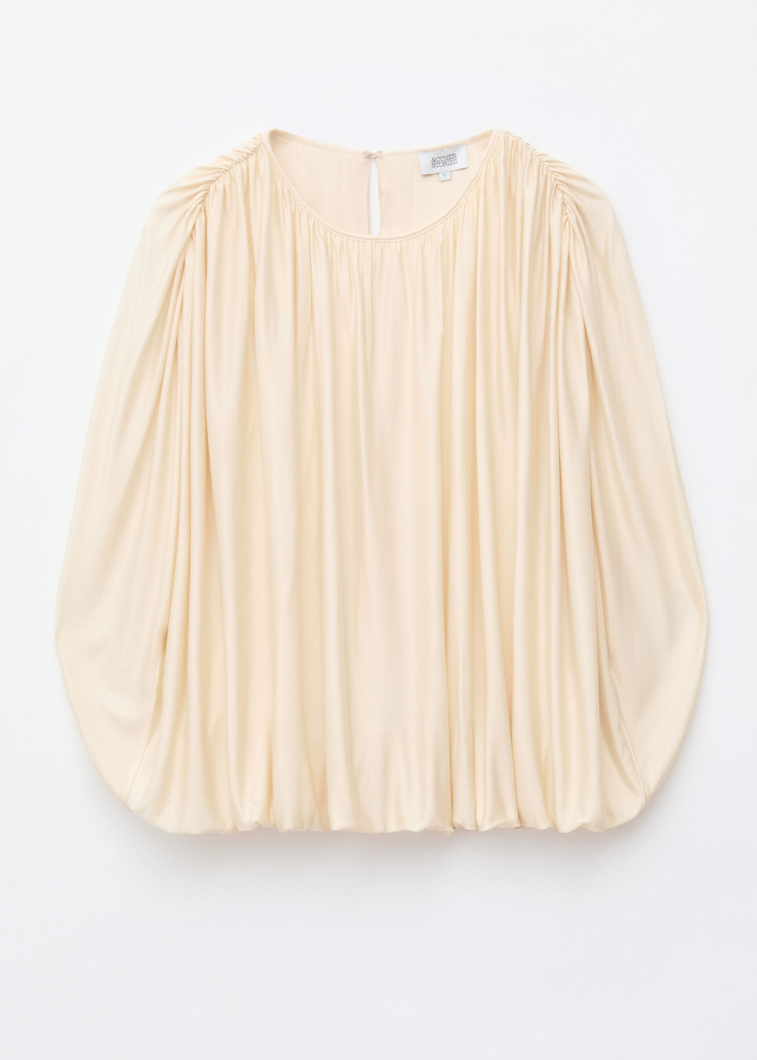 Draped Jersey Top - Light Beige - Still Life