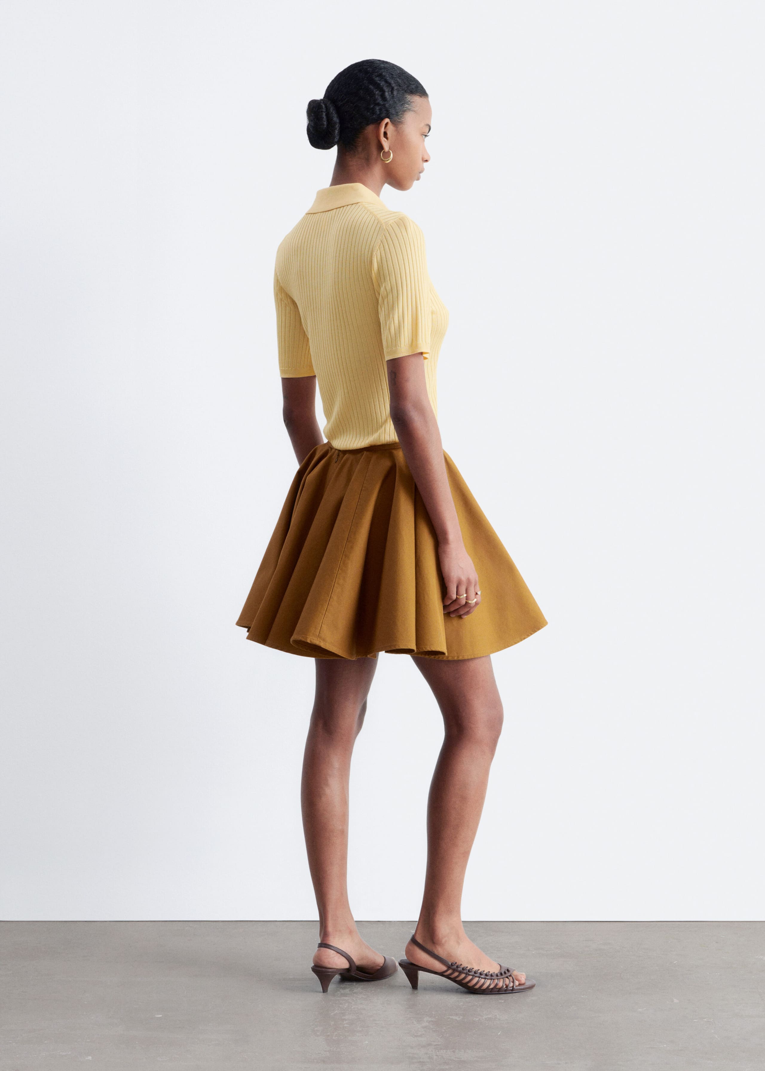Image of Cotton Circle Mini Skirt