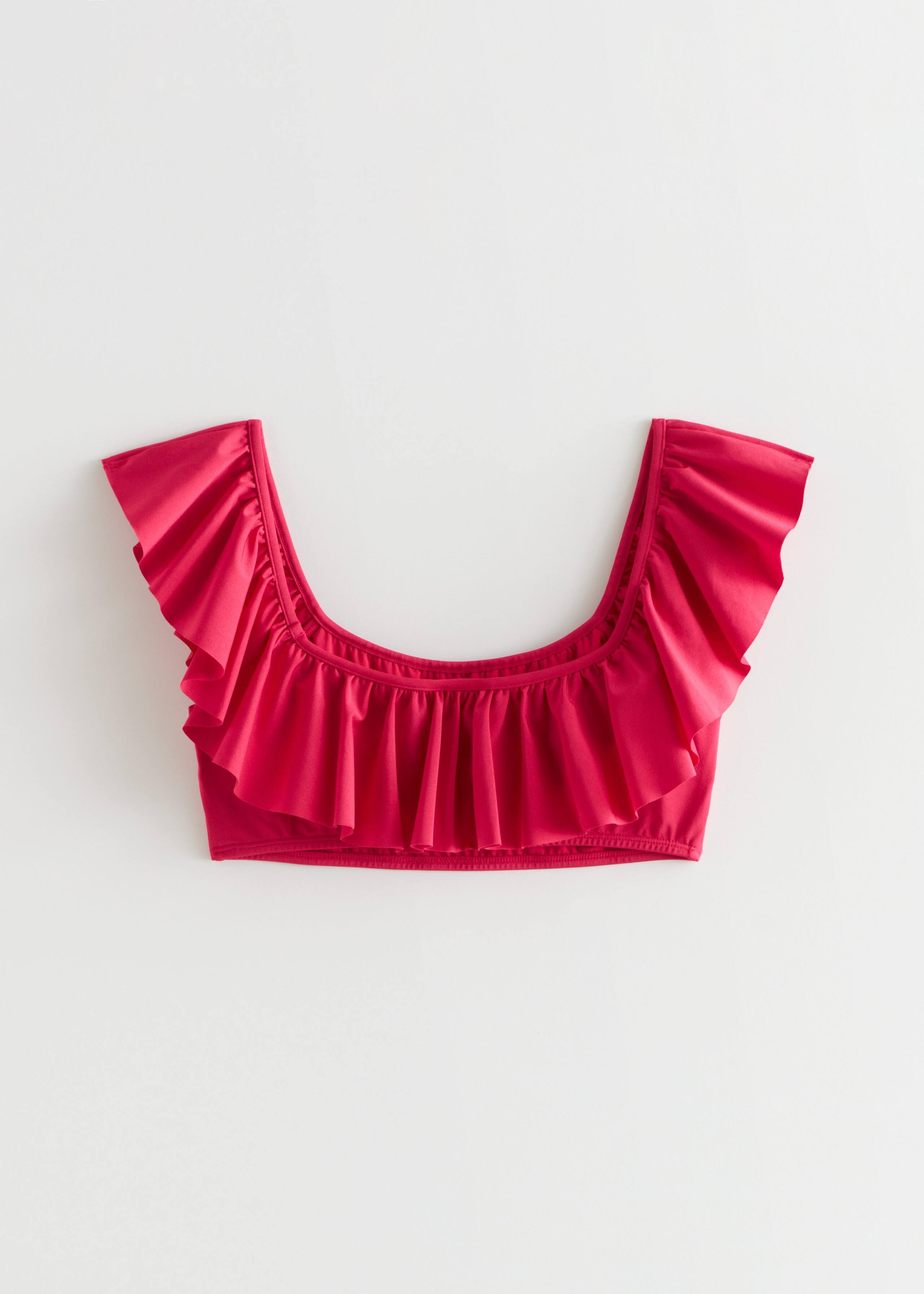 Ruffled Bikini Top - Orange - Still Life