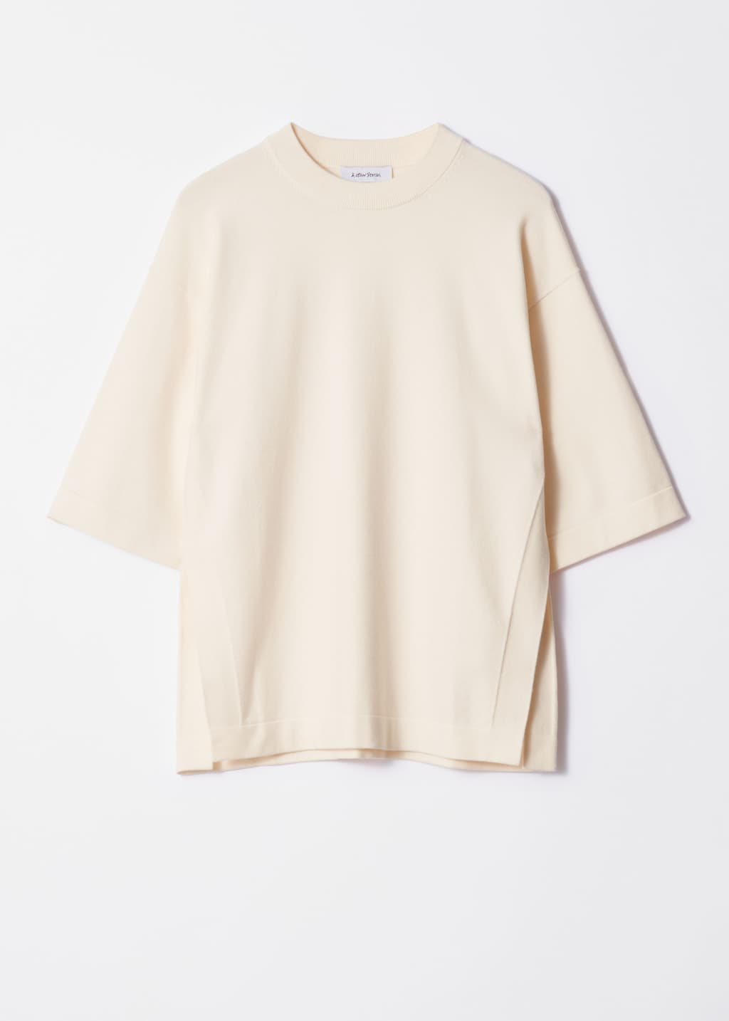 Camiseta de punto de corte holgado - Blanco - Bodegón