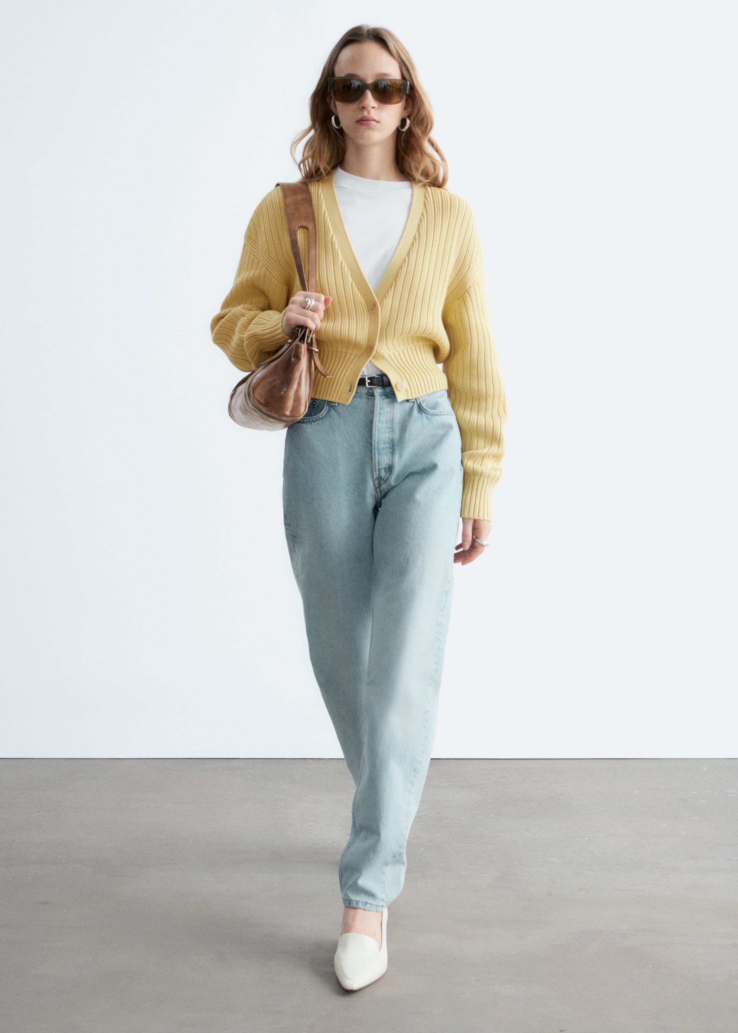 Image of Rippstrickjacke aus Baumwolle