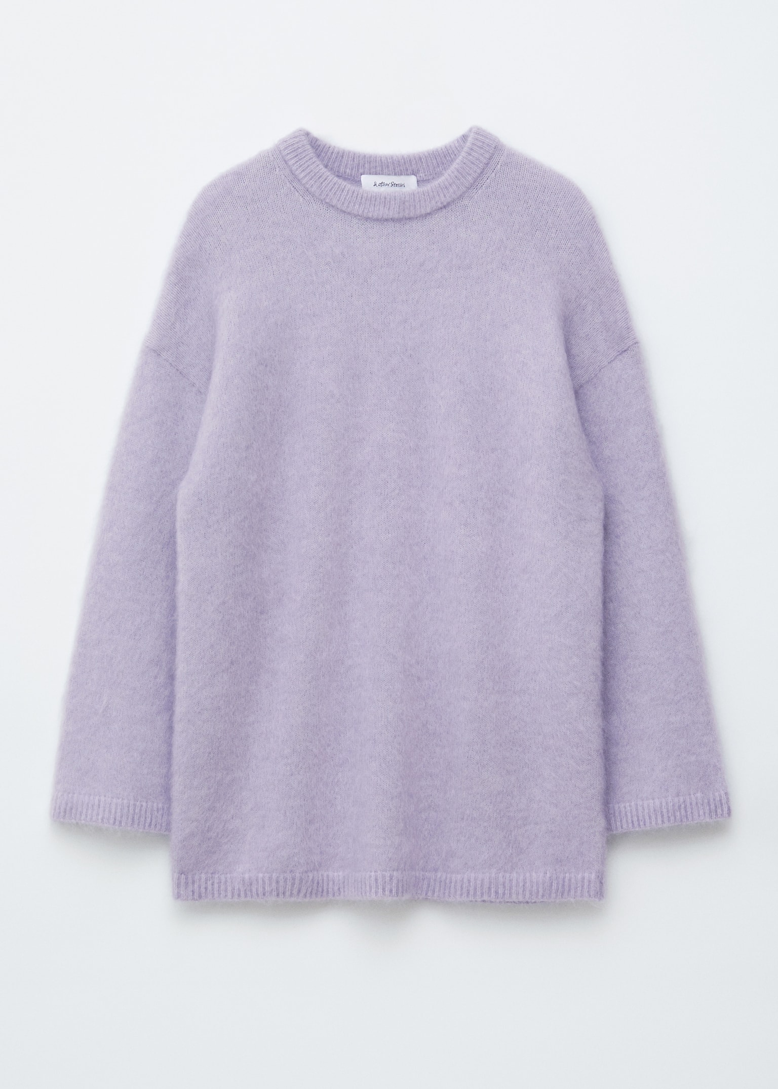 Oversized-Pullover aus Mohair-Mix - Flieder
