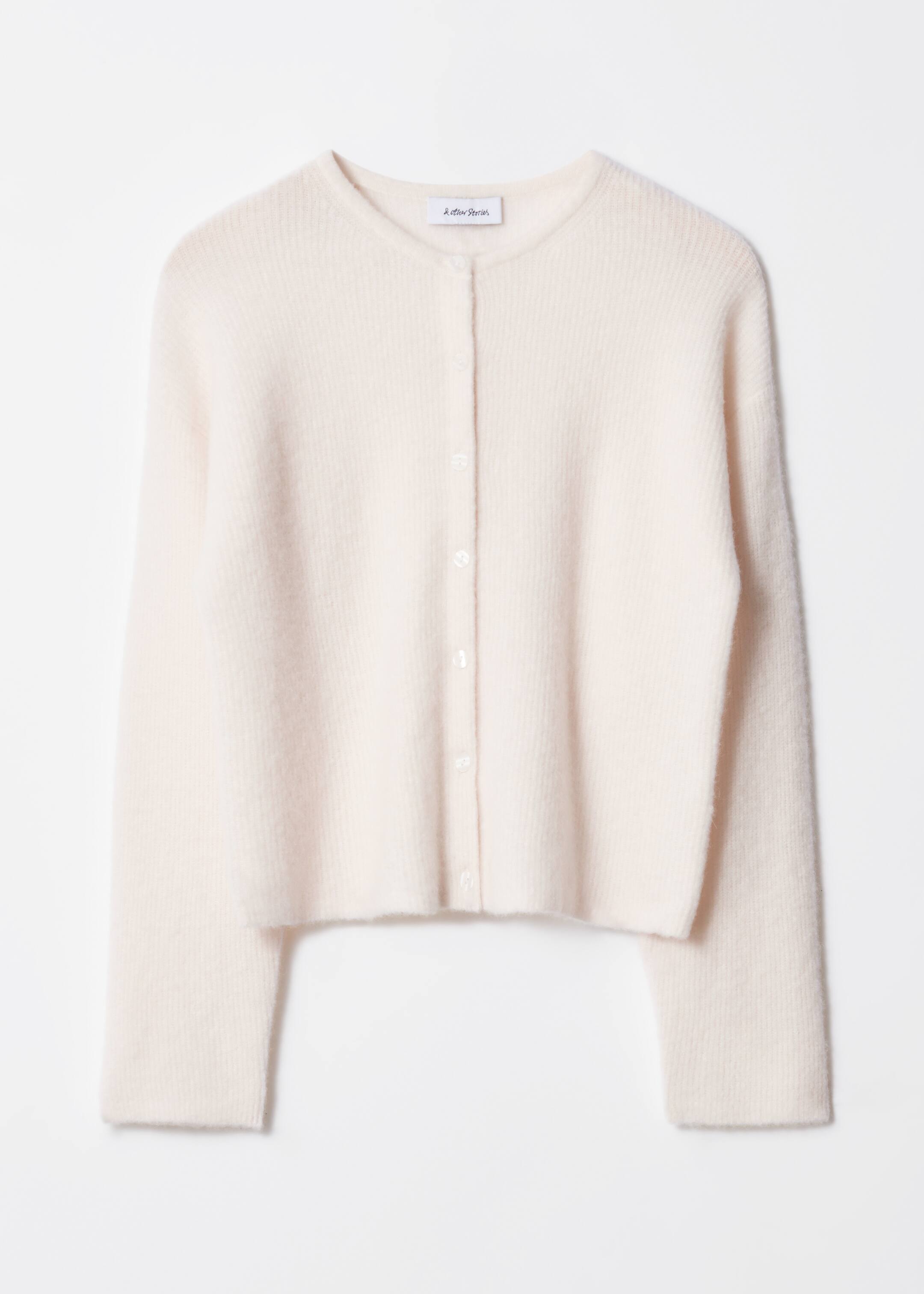 Visualizza immagine più grande: Cardigan con lavorazione a maglia in misto alpaca - Bianco - DONNA | H&M IT 6