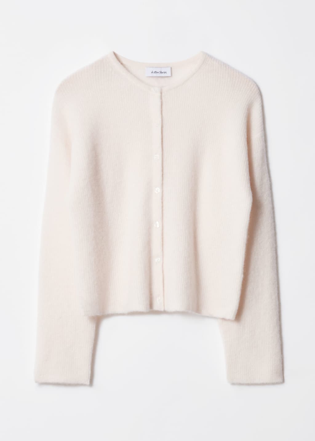 Image of Stickad cardigan i alpackablandning
