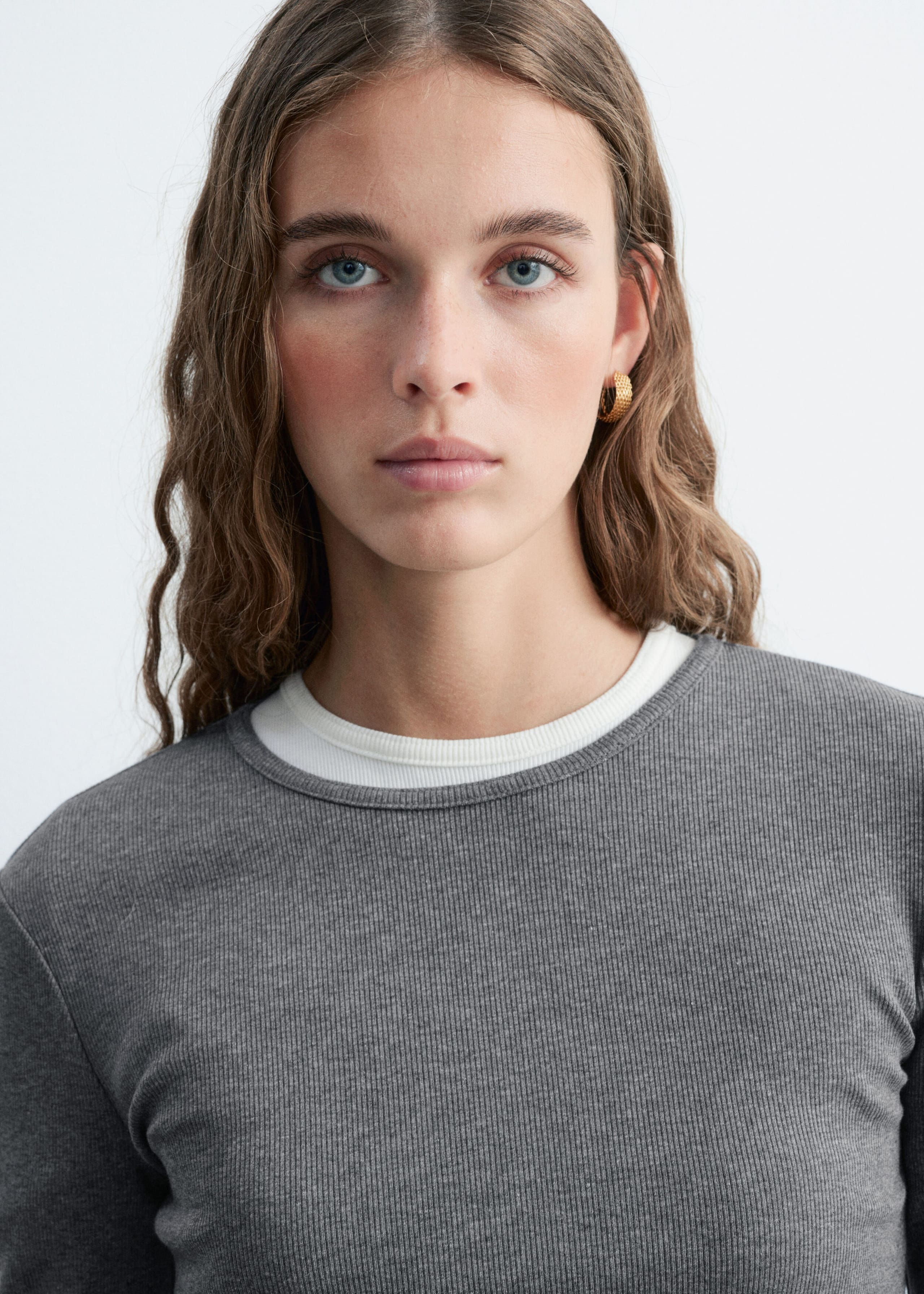 Ribbed Long-Sleeve Top - Black - Lookbook